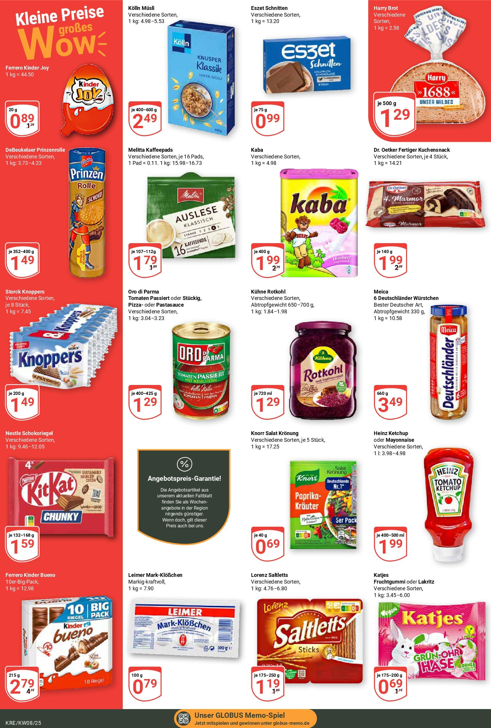 Globus - Globus: Wochenangebote (ab 16.02.2025) » Angebote online | Seite: 5 | Produkte: Melitta, Heinz ketchup, Kinder bueno, Knoppers