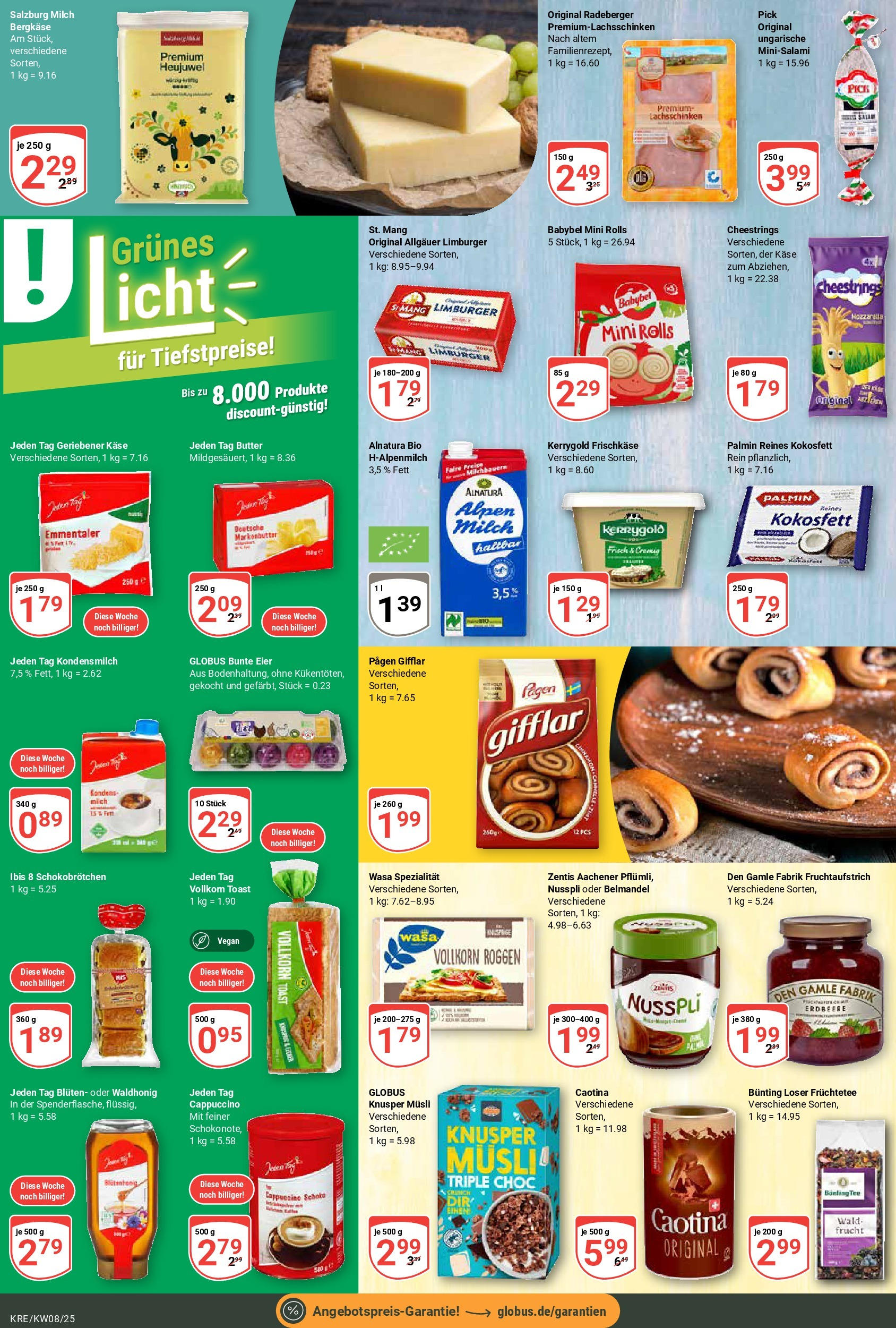 Globus - Globus: Wochenangebote (ab 16.02.2025) » Angebote online | Seite: 12 | Produkte: Milch, Babybel, Tee, Frischkase