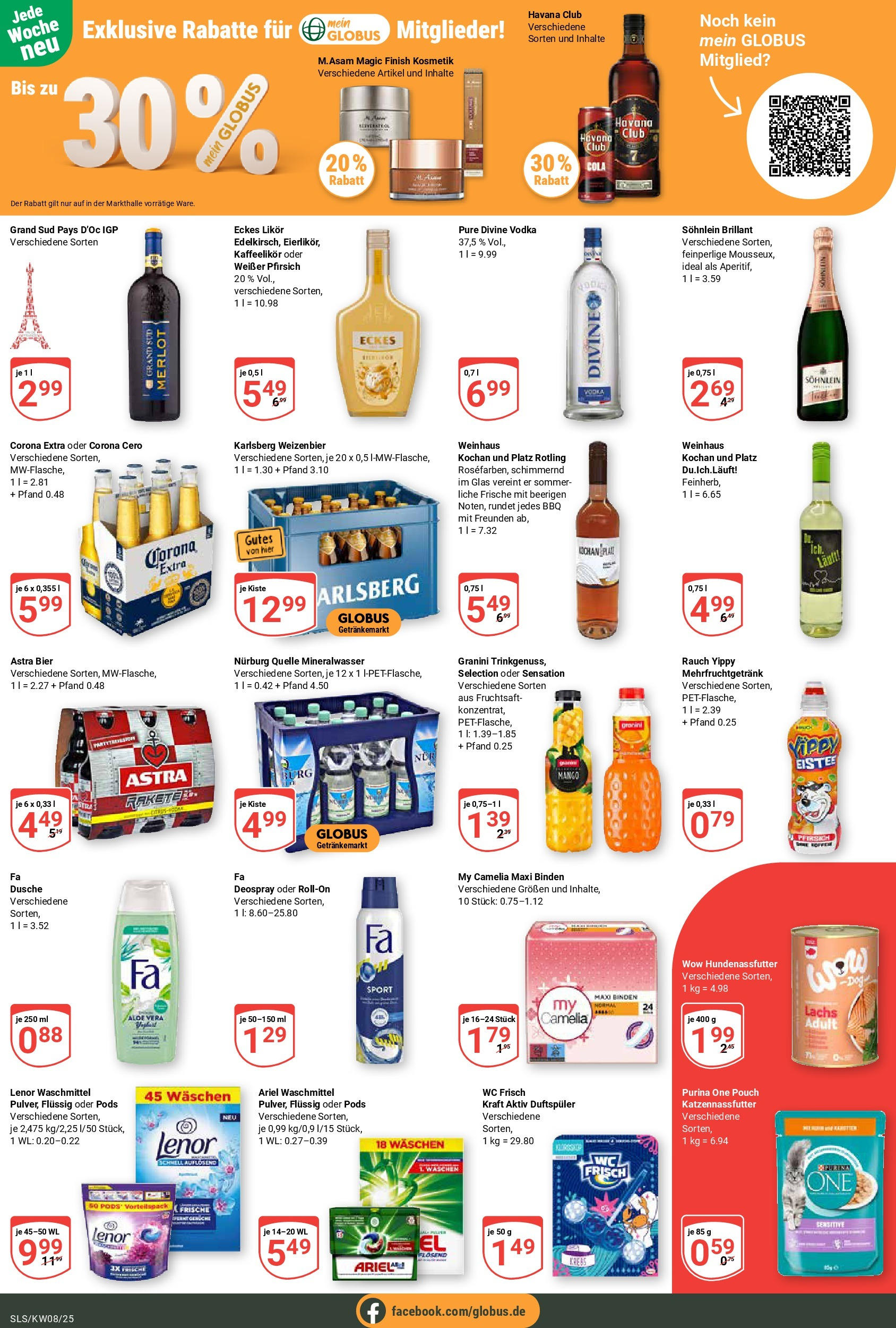 Globus - Globus: Wochenangebote (ab 16.02.2025) » Angebote online | Seite: 7 | Produkte: Lenor, Havana club, Merlot, Lachs