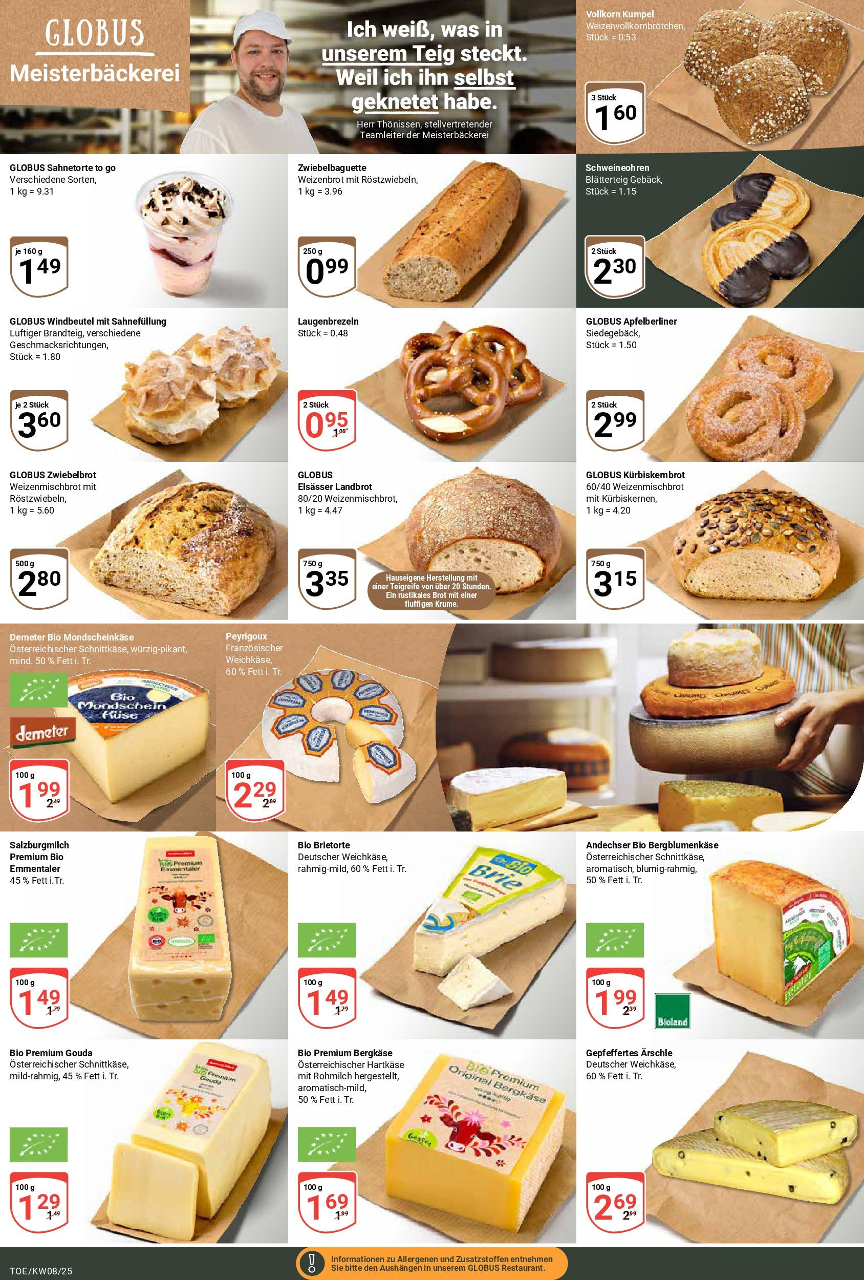 Globus - Globus: Wochenangebote (ab 16.02.2025) » Angebote online | Seite: 8 | Produkte: Käse, Gouda, Brot