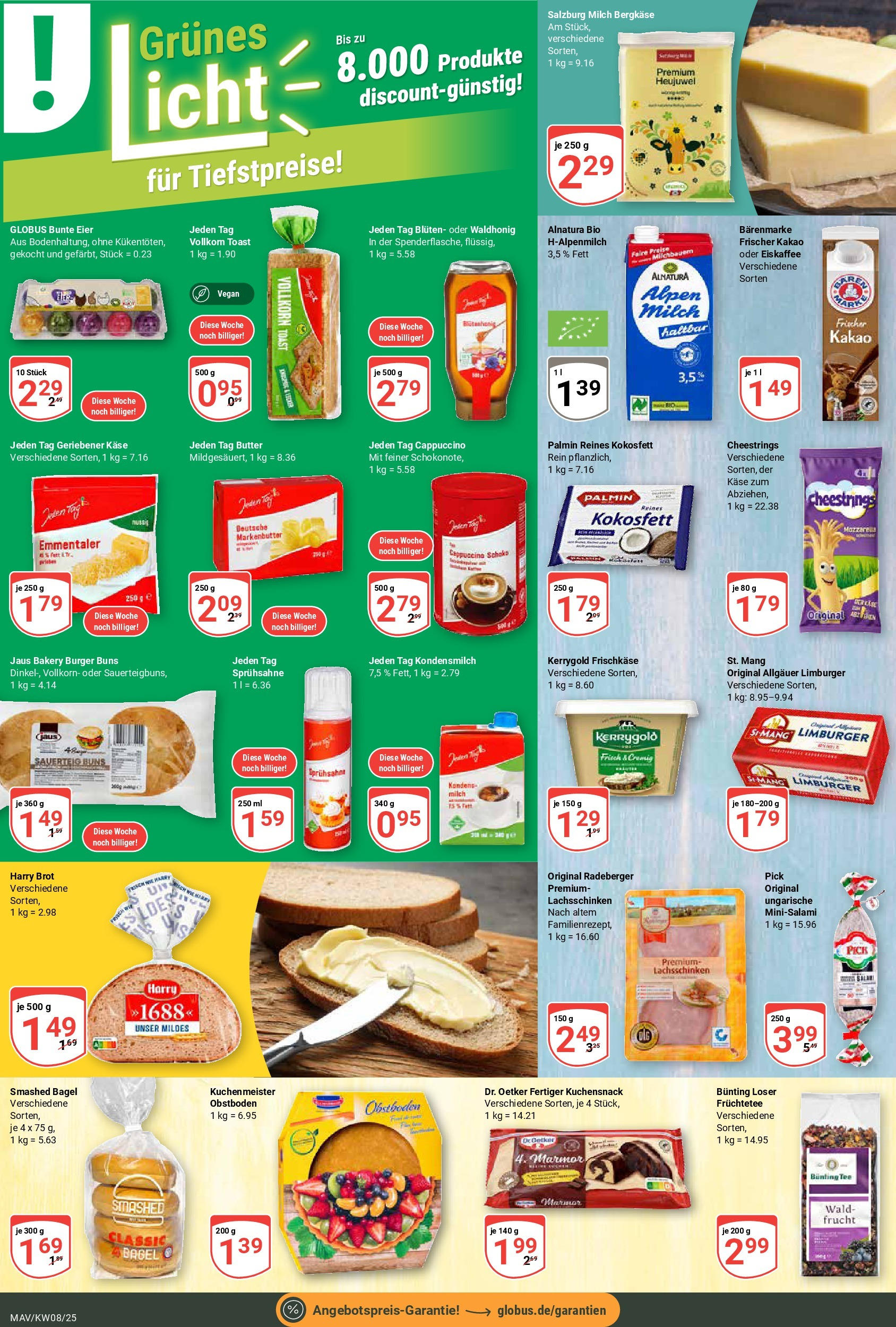 Globus - Globus: Wochenangebote (ab 16.02.2025) » Angebote online | Seite: 13 | Produkte: Butter, Käse, Toast, Brot