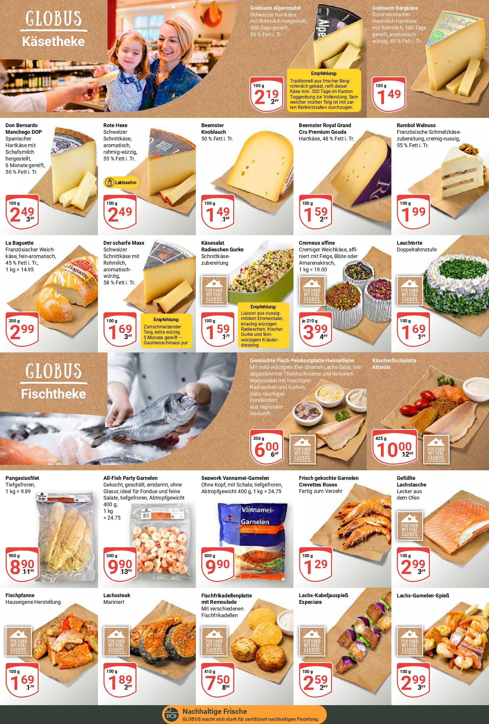 Globus - Köln-Marsdorf, Max-Planck-Straße 9 (ab 17.02.2025) » Angebote online | Seite: 22 | Produkte: Käse, Dressing, Baguette, Garnelen