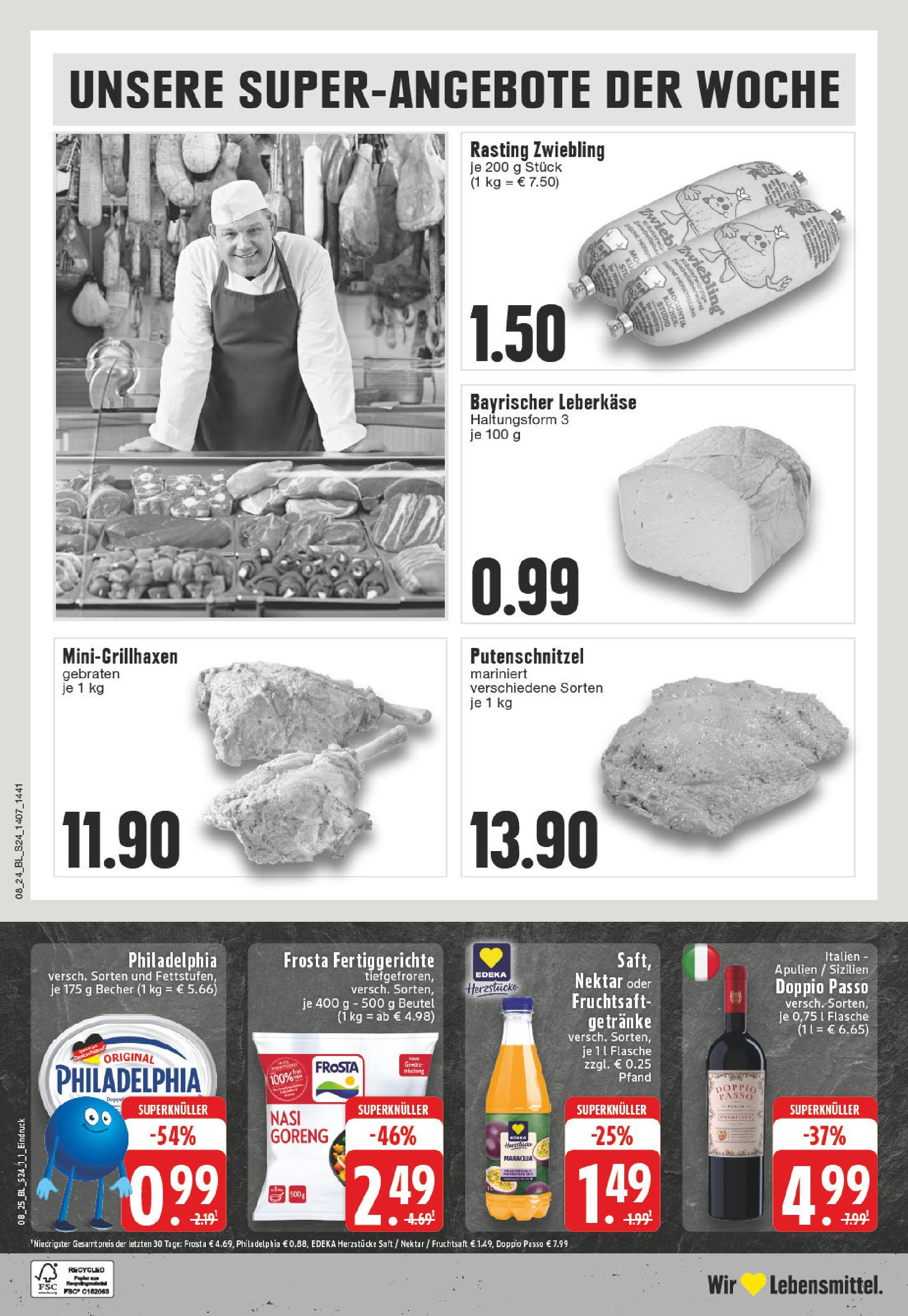 Edeka - EDEKA: Wochenangebote (ab 16.02.2025) » Angebote Online | Seite: 24 | Produkte: Philadelphia, Doppio Passo, Kuchen, Fruchtsaft