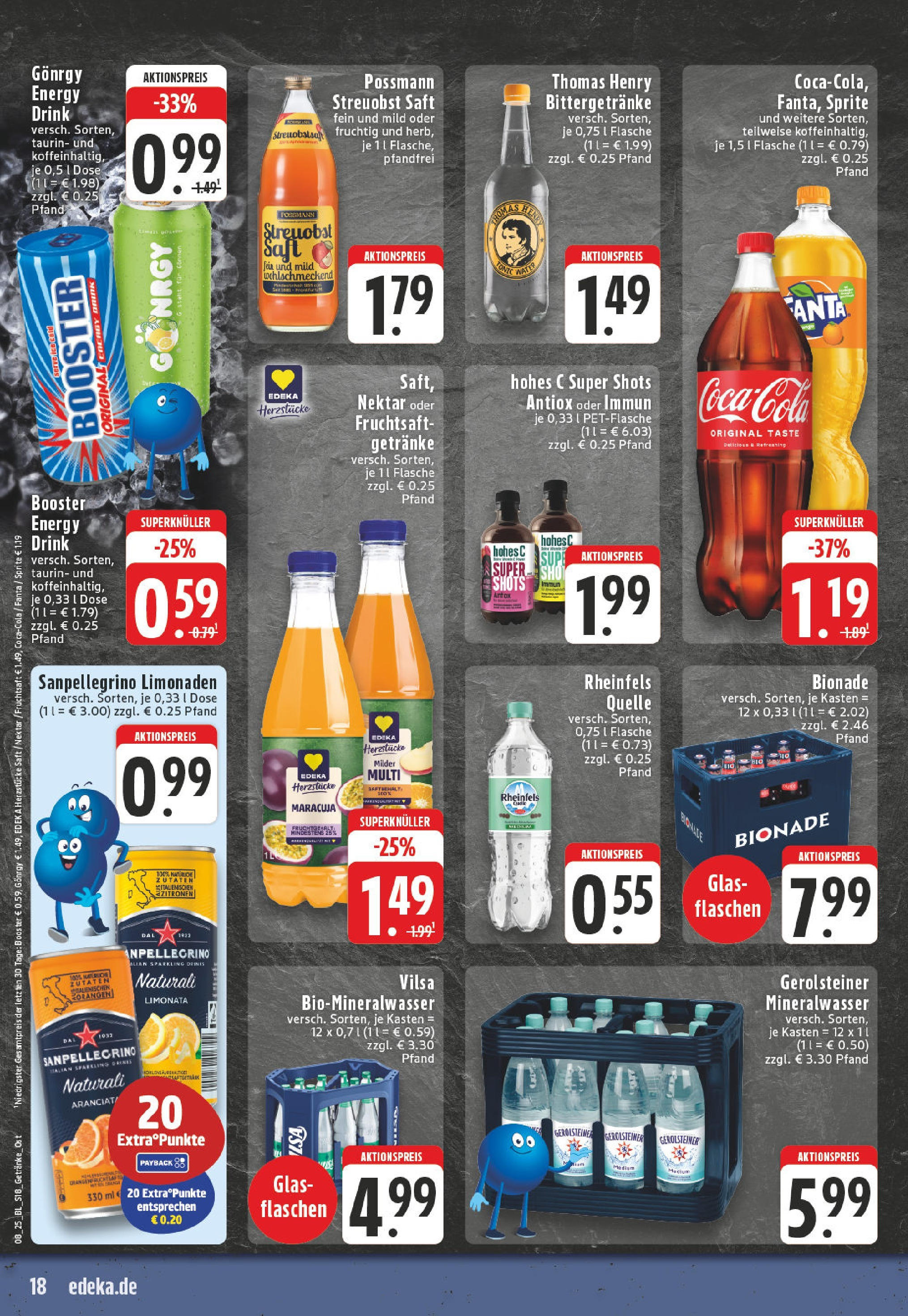 Edeka - EDEKA: Wochenangebote (ab 16.02.2025) » Angebote Online | Seite: 18 | Produkte: Fanta, Sprite, Energy, Bionade