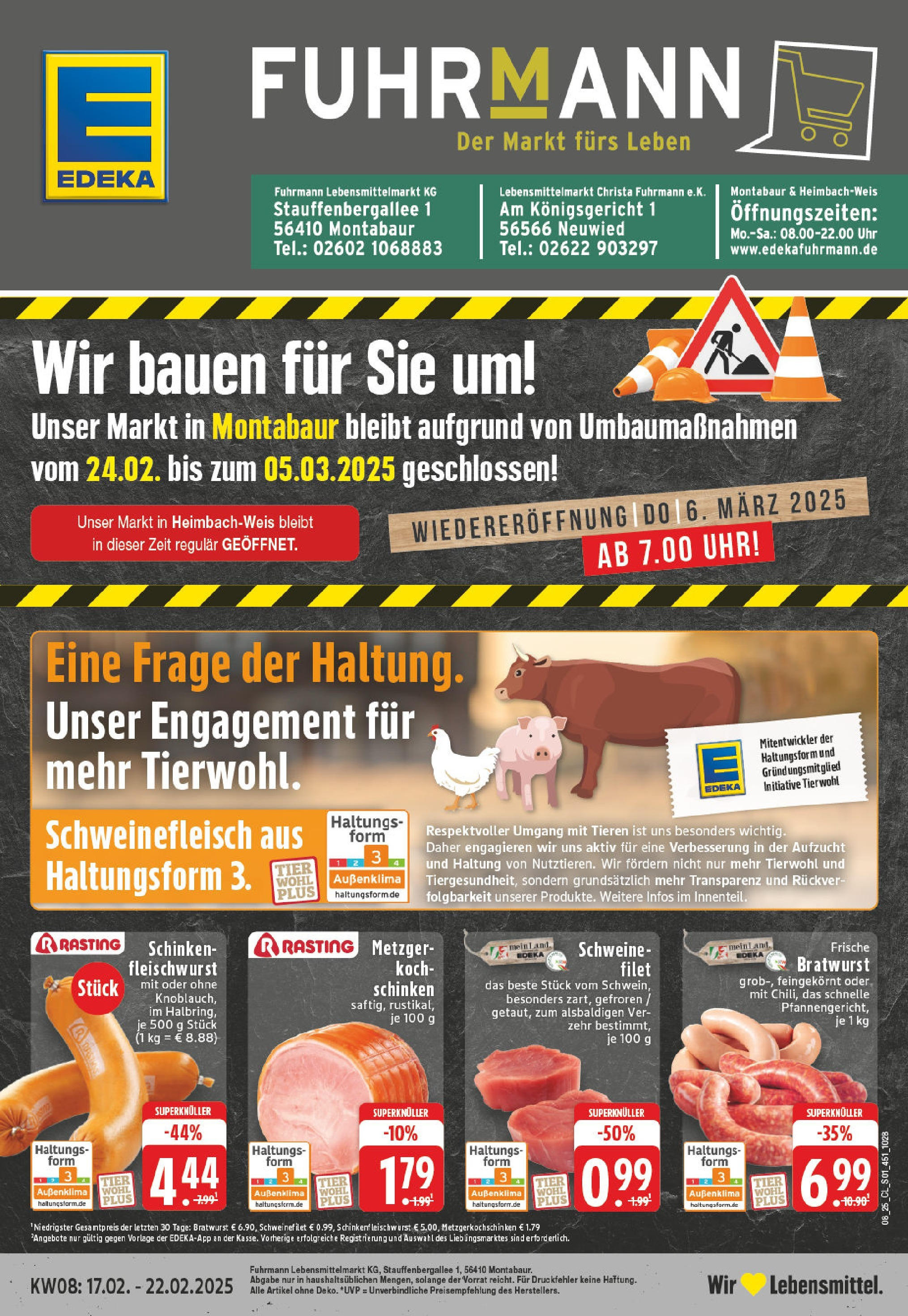 Edeka - EDEKA: Wochenangebote (ab 16.02.2025) » Angebote Online | Seite: 1 | Produkte: Schweinefilet, Schinken, Schweinefleisch, Uhr