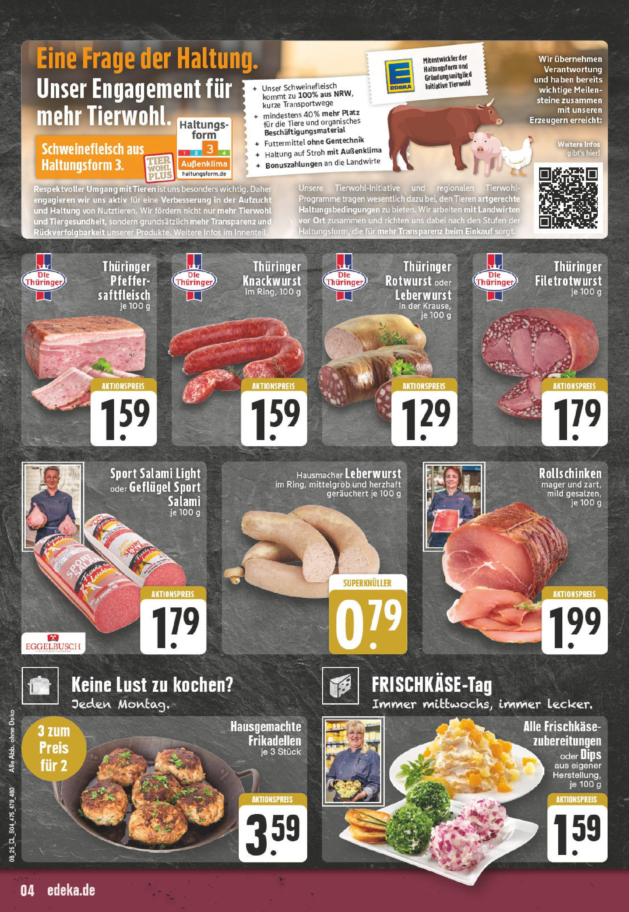 Edeka - EDEKA: Wochenangebote (ab 16.02.2025) » Angebote Online | Seite: 4 | Produkte: Pfeffer, Salami, Schweinefleisch, Frischkase