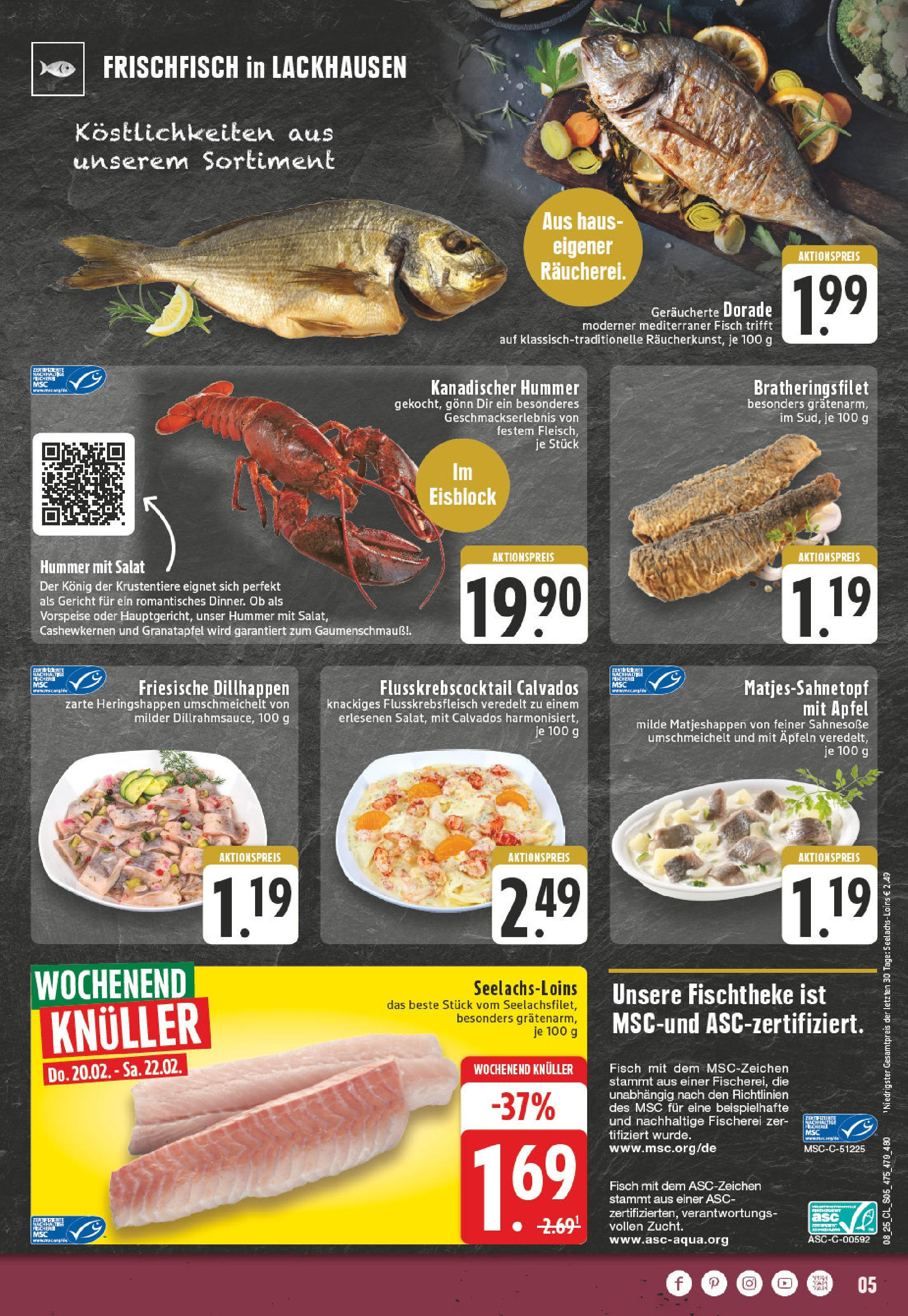 Edeka - EDEKA: Wochenangebote (ab 16.02.2025) » Angebote Online | Seite: 5 | Produkte: Dorade, Granatapfel, Äpfel, Fisch