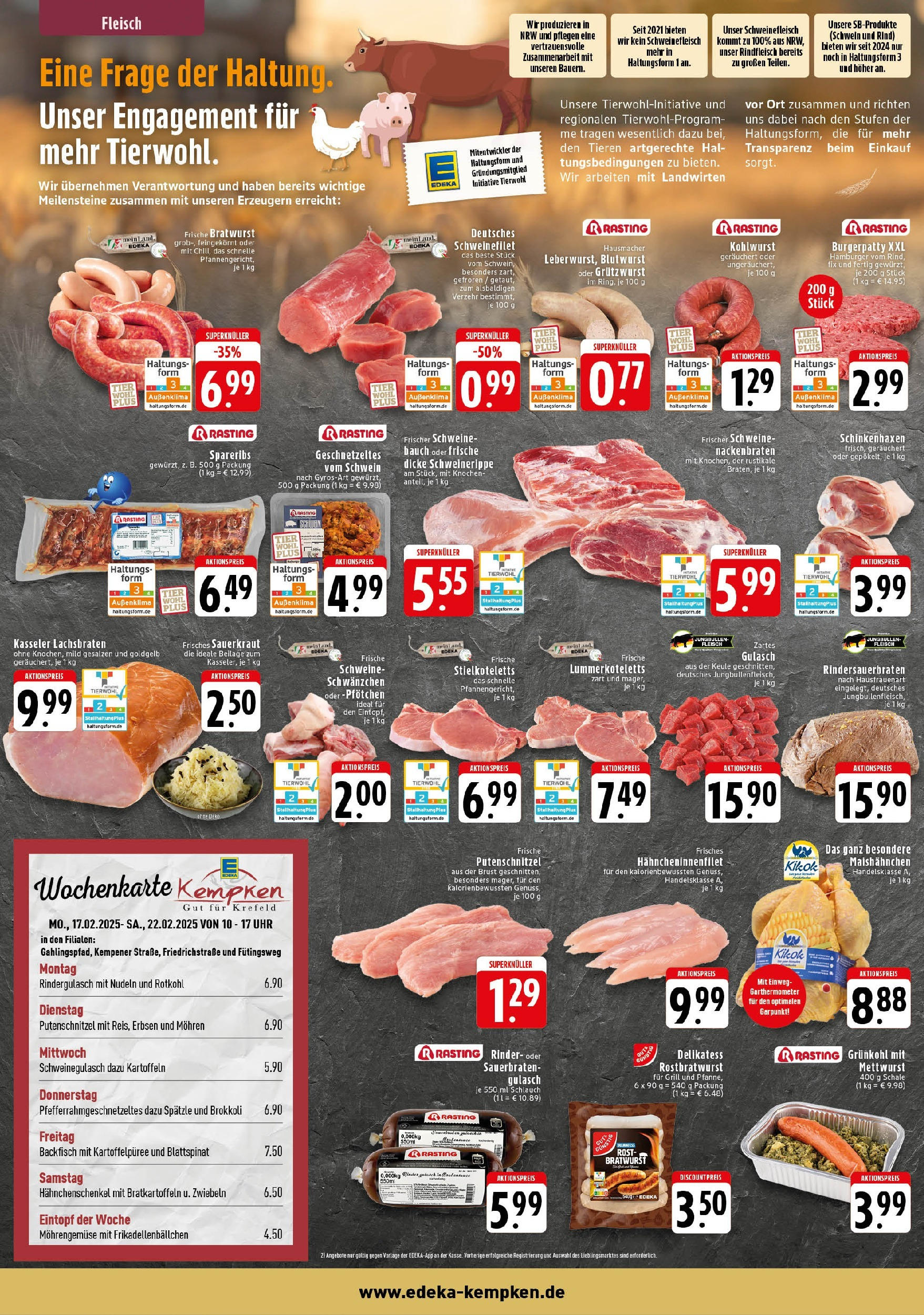 Edeka - EDEKA: Wochenangebote (ab 16.02.2025) » Angebote Online | Seite: 2 | Produkte: Schweinefilet, Kartoffeln, Zwiebeln, Fleisch