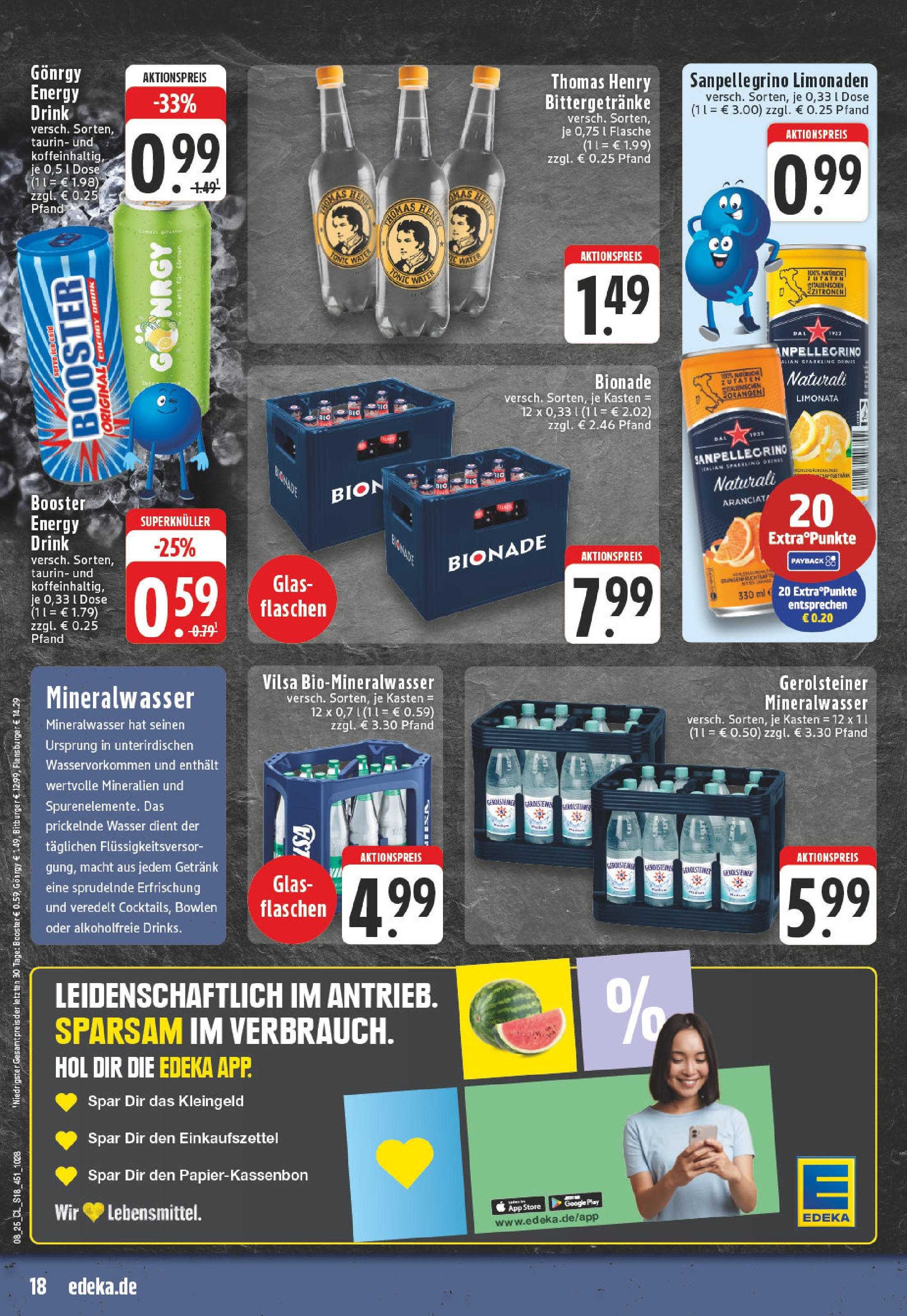 Edeka - EDEKA: Wochenangebote (ab 16.02.2025) » Angebote Online | Seite: 18 | Produkte: Bitburger, Bionade, Wasser, Gerolsteiner