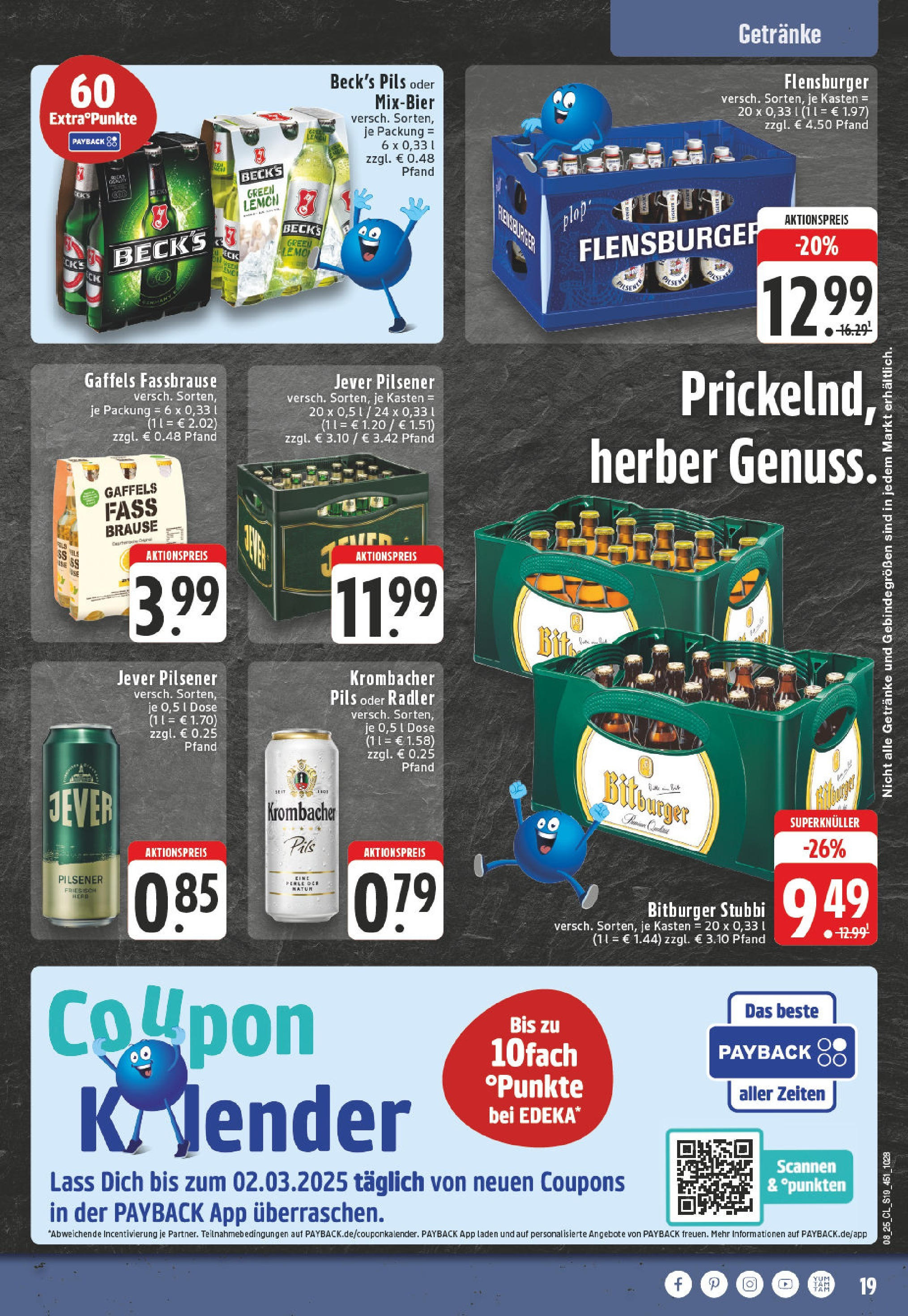 Edeka - EDEKA: Wochenangebote (ab 16.02.2025) » Angebote Online | Seite: 19 | Produkte: Bitburger, Pils, Radler, Fassbrause