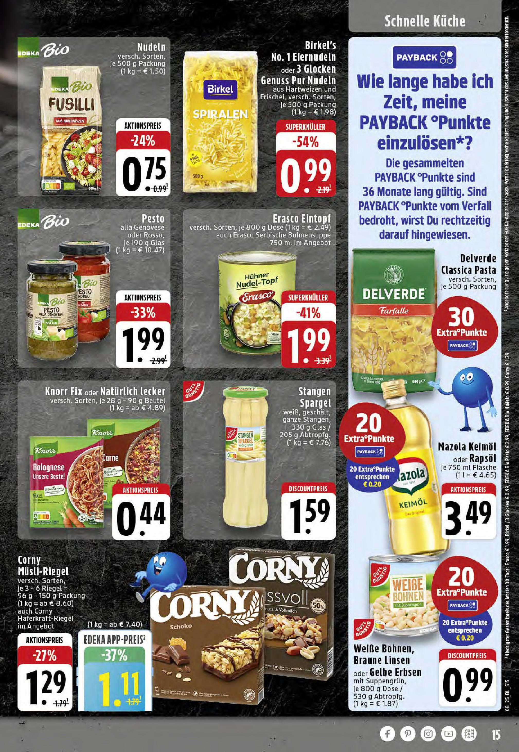 Edeka - EDEKA: Wochenangebote (ab 16.02.2025) » Angebote Online | Seite: 15 | Produkte: Rapsöl, Küche, Pasta, Erasco