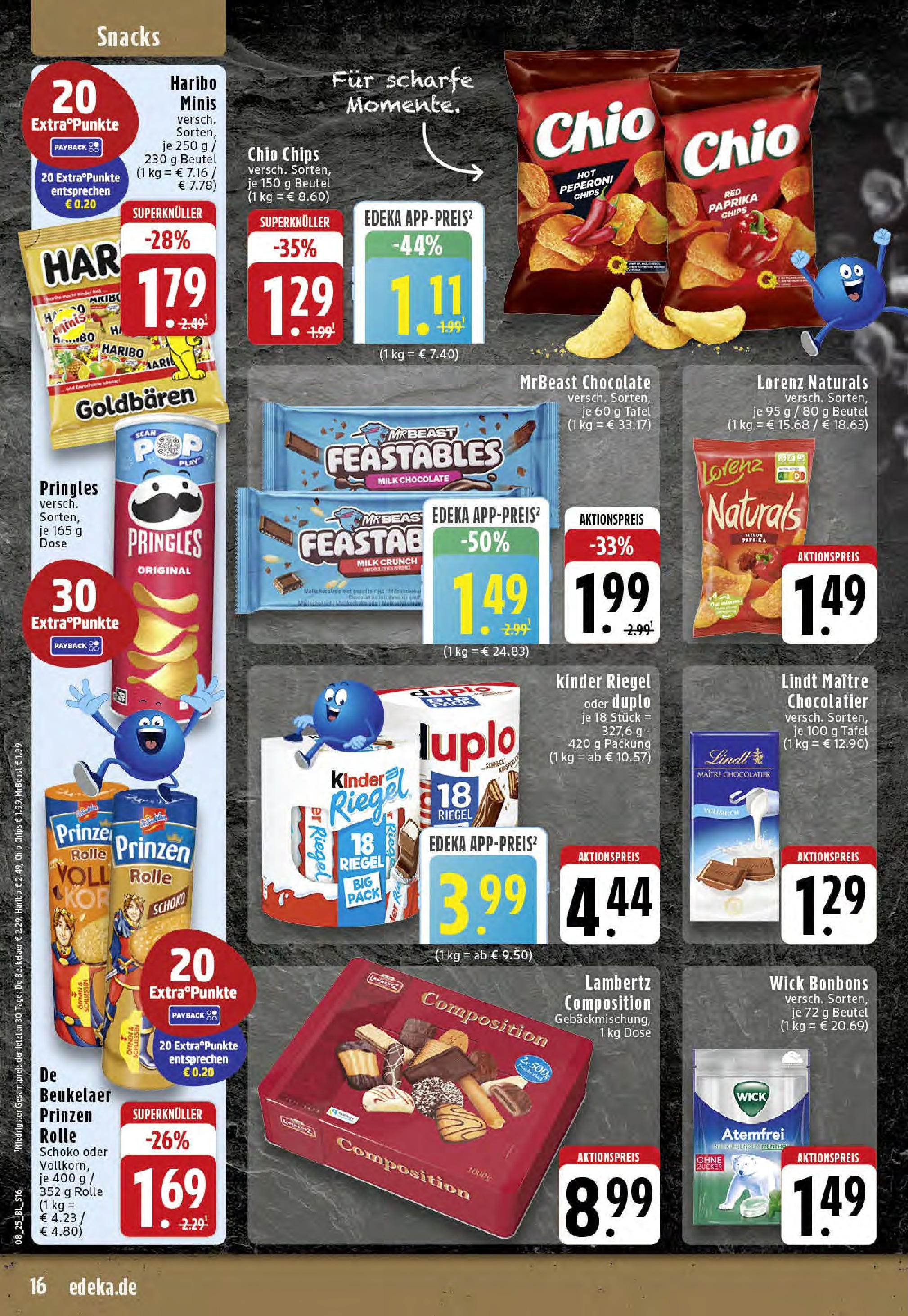 Edeka - EDEKA: Wochenangebote (ab 16.02.2025) » Angebote Online | Seite: 16 | Produkte: Haribo, Paprika, Zucker, Chips