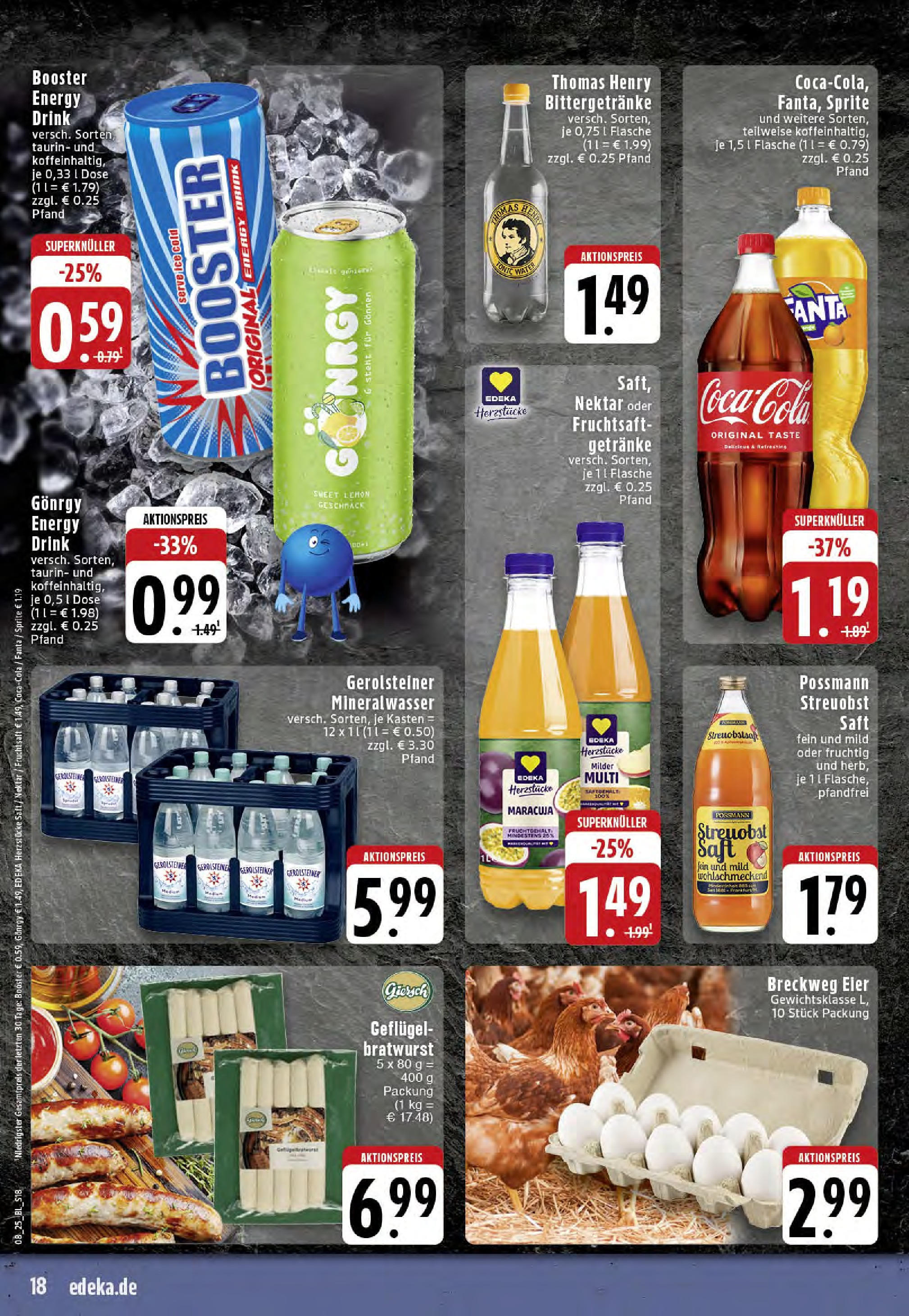 Edeka - EDEKA: Wochenangebote (ab 16.02.2025) » Angebote Online | Seite: 18 | Produkte: Fanta, Energy, Saft, Gerolsteiner