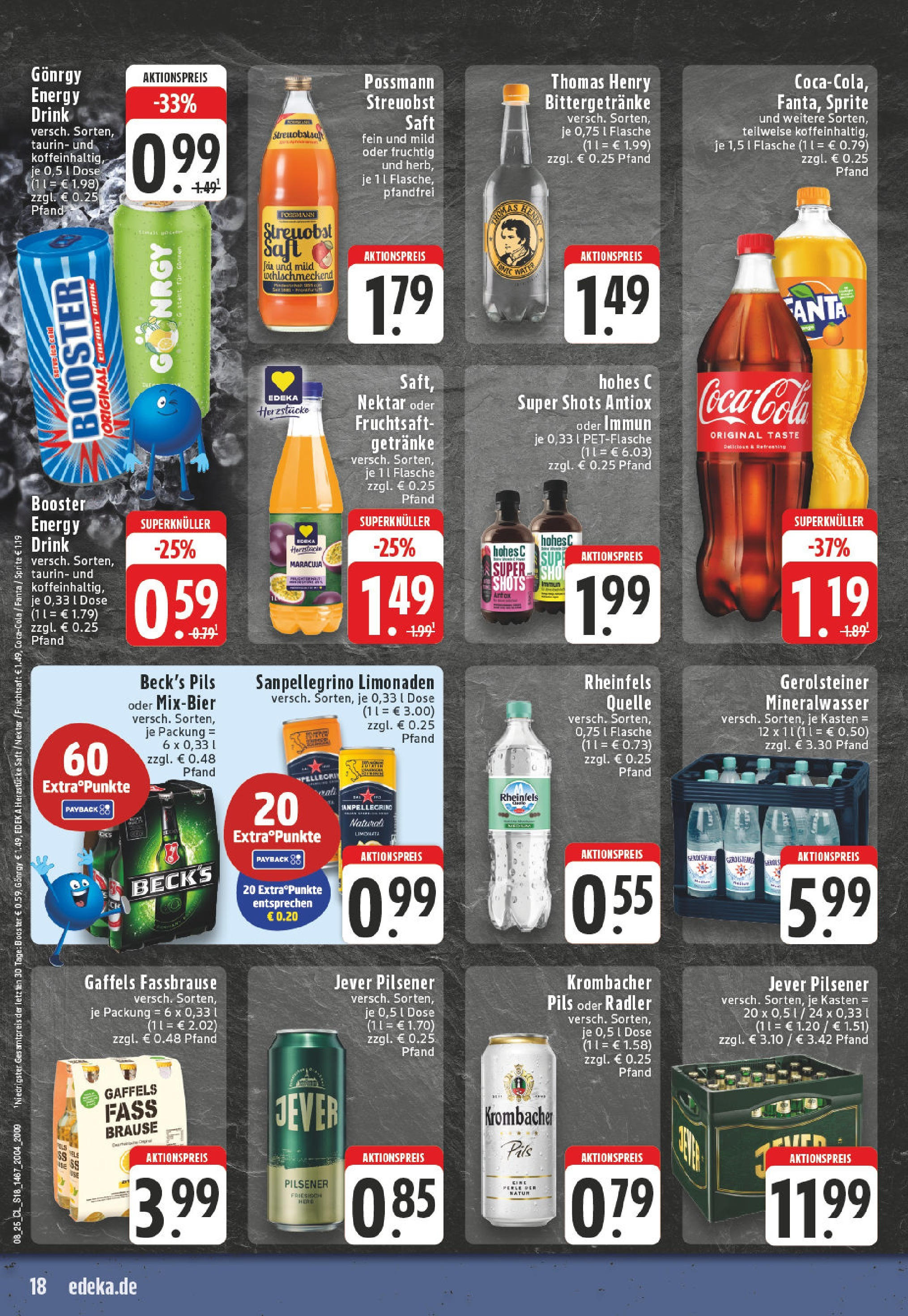 Edeka - EDEKA: Wochenangebote (ab 16.02.2025) » Angebote Online | Seite: 18 | Produkte: Sprite, Pils, Radler, Saft