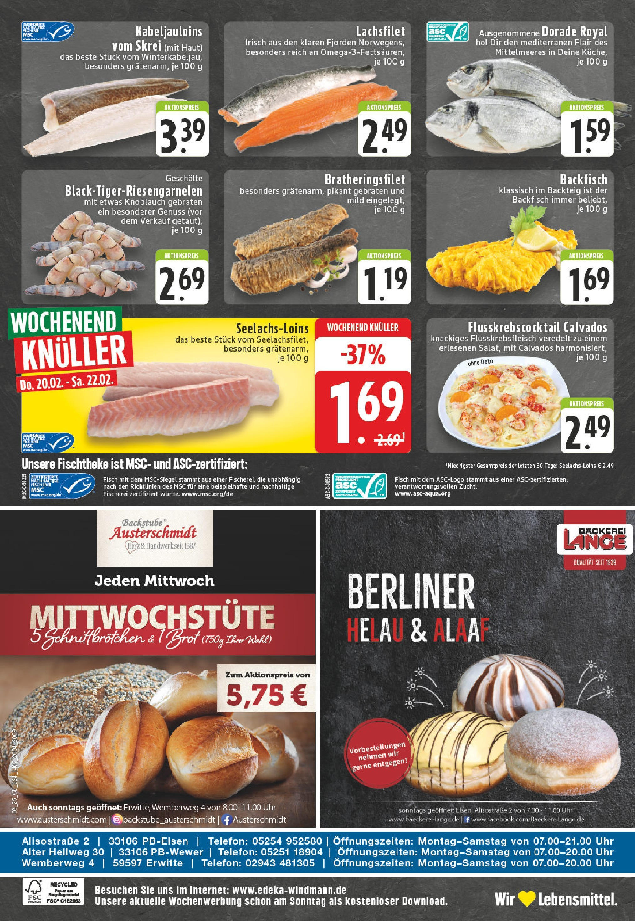 Edeka - EDEKA: Wochenangebote (ab 16.02.2025) » Angebote Online | Seite: 24 | Produkte: Berliner, Dorade, Brot, Telefon