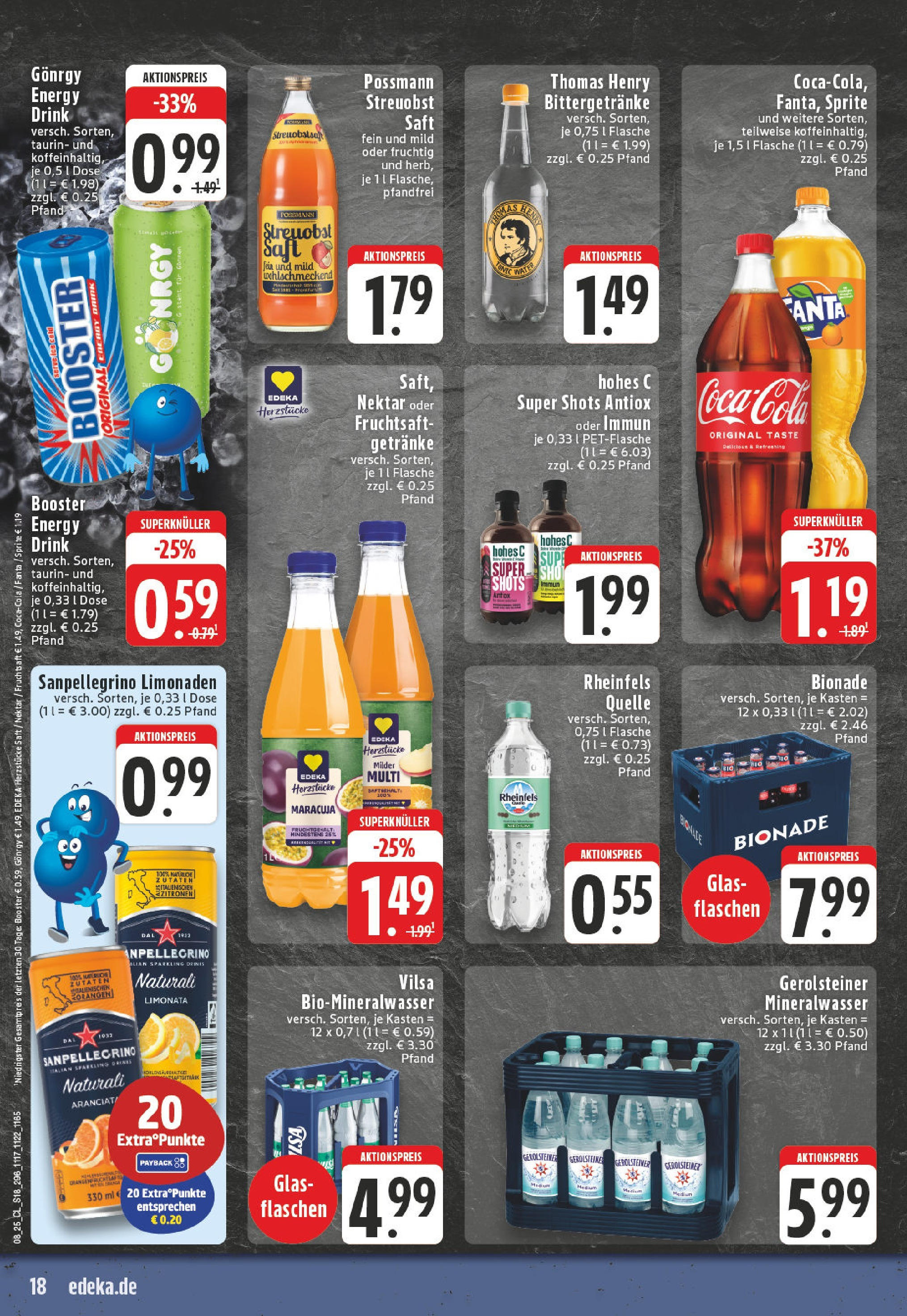 Edeka - EDEKA: Wochenangebote (ab 16.02.2025) » Angebote Online | Seite: 18 | Produkte: Fanta, Bionade, Mineralwasser, Zitronen