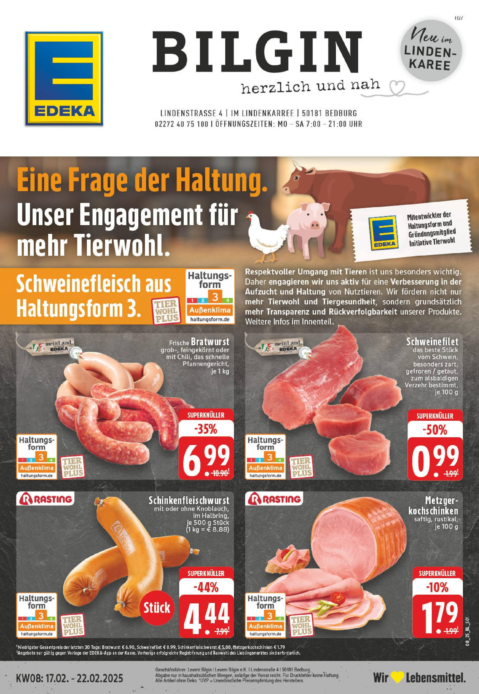 Edeka - EDEKA: Wochenangebote (ab 16.02.2025) » Angebote Online | Seite: 1 | Produkte: Bratwurst, Schweinefilet, Schweinefleisch, Uhr