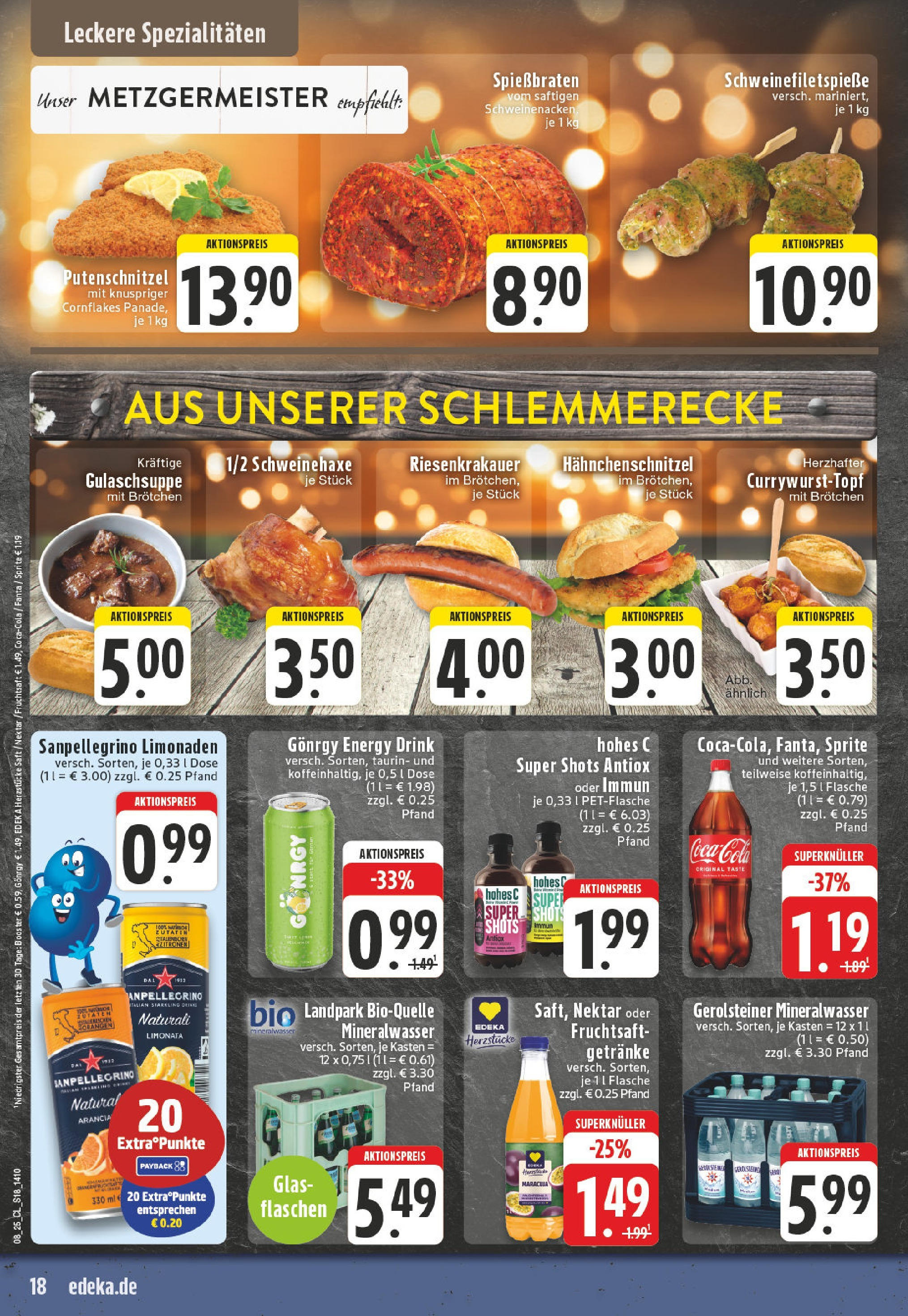 Edeka - EDEKA: Wochenangebote (ab 16.02.2025) » Angebote Online | Seite: 18 | Produkte: Fanta, Schweinenacken, Putenschnitzel, Saft