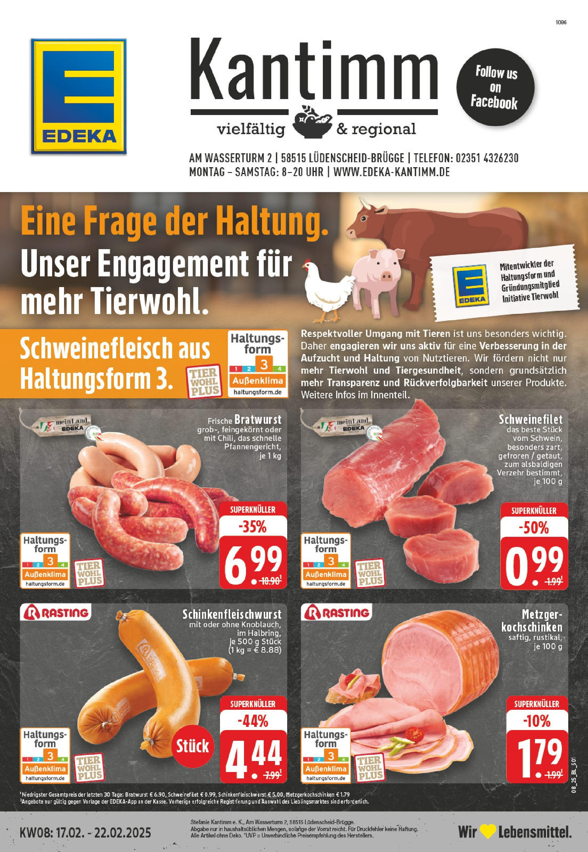 Edeka - EDEKA: Wochenangebote (ab 16.02.2025) » Angebote Online | Seite: 1 | Produkte: Bratwurst, Schweinefilet, Schweinefleisch, Telefon