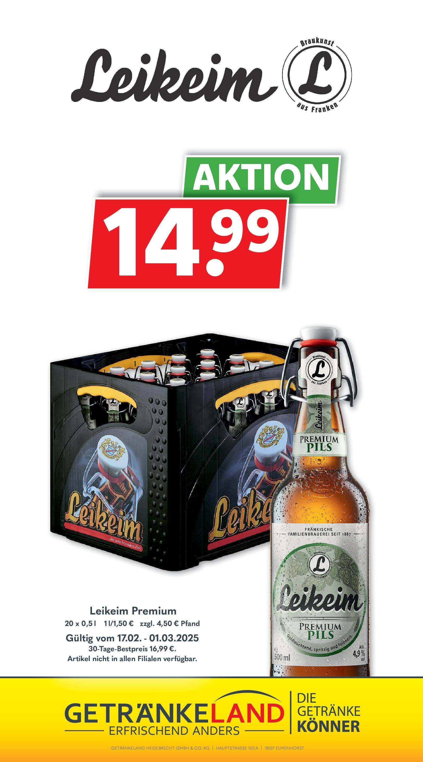 Getränkeland Prospekt 	 (ab 17.02.2025) zum Blättern | Seite: 8 | Produkte: Pils