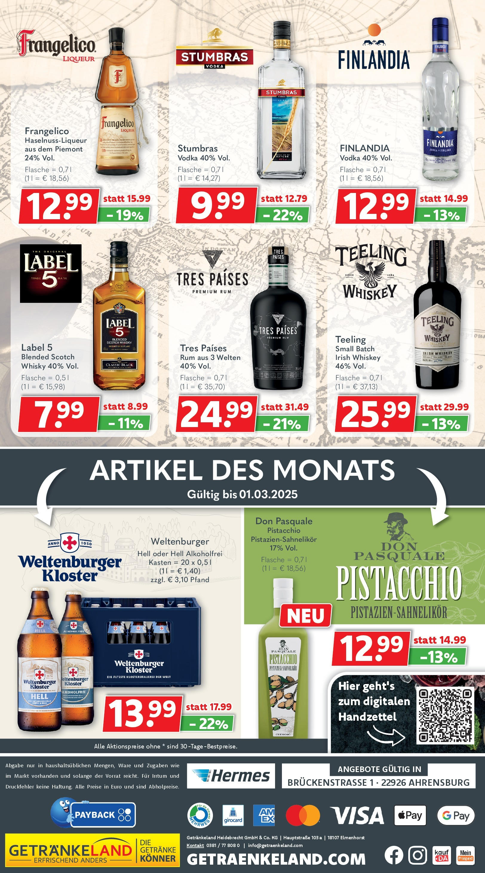 Getränkeland Aktueller Prospekt (ab 17.02.2025) zum Blättern | Seite: 8 | Produkte: Whisky, Rum, Vodka, Whiskey