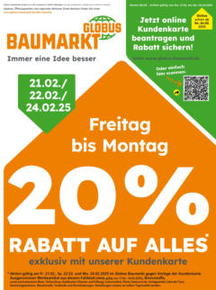 Globus Baumarkt - Globus Baumarkt: Wochenangebote gültig ab dem 16.02.2025