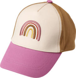 PUSBLU Basecap mit Regenbogen-Stickerei, beige & rosa, Gr. 52/53