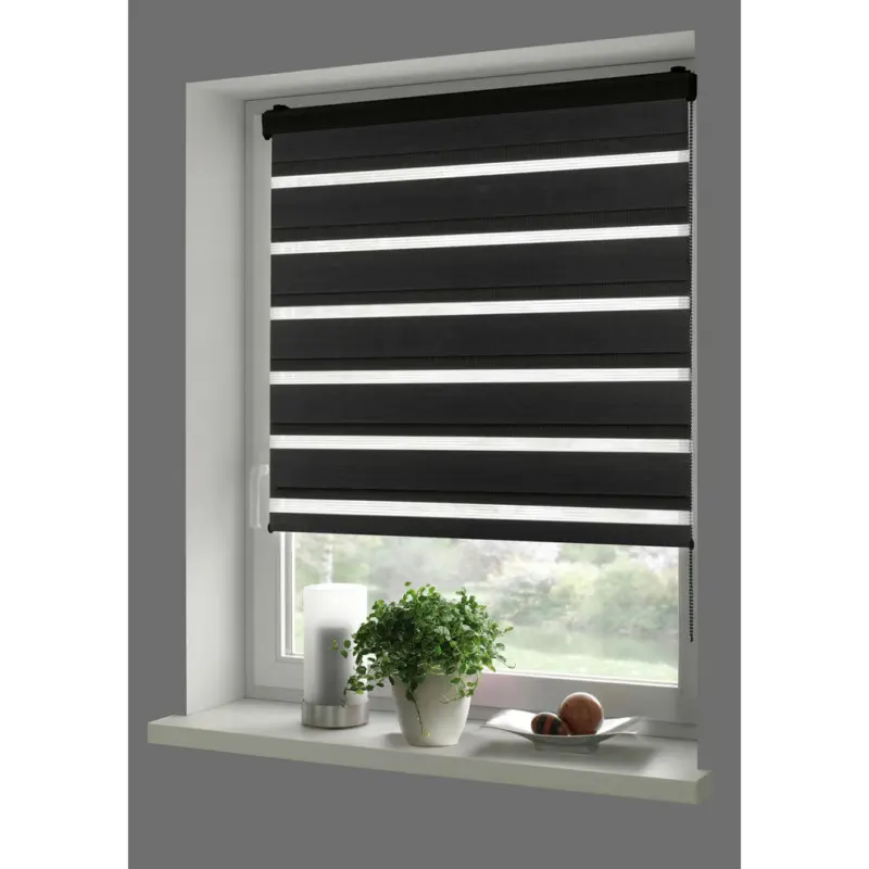 Boviva Doppelrollo mit Blende Black