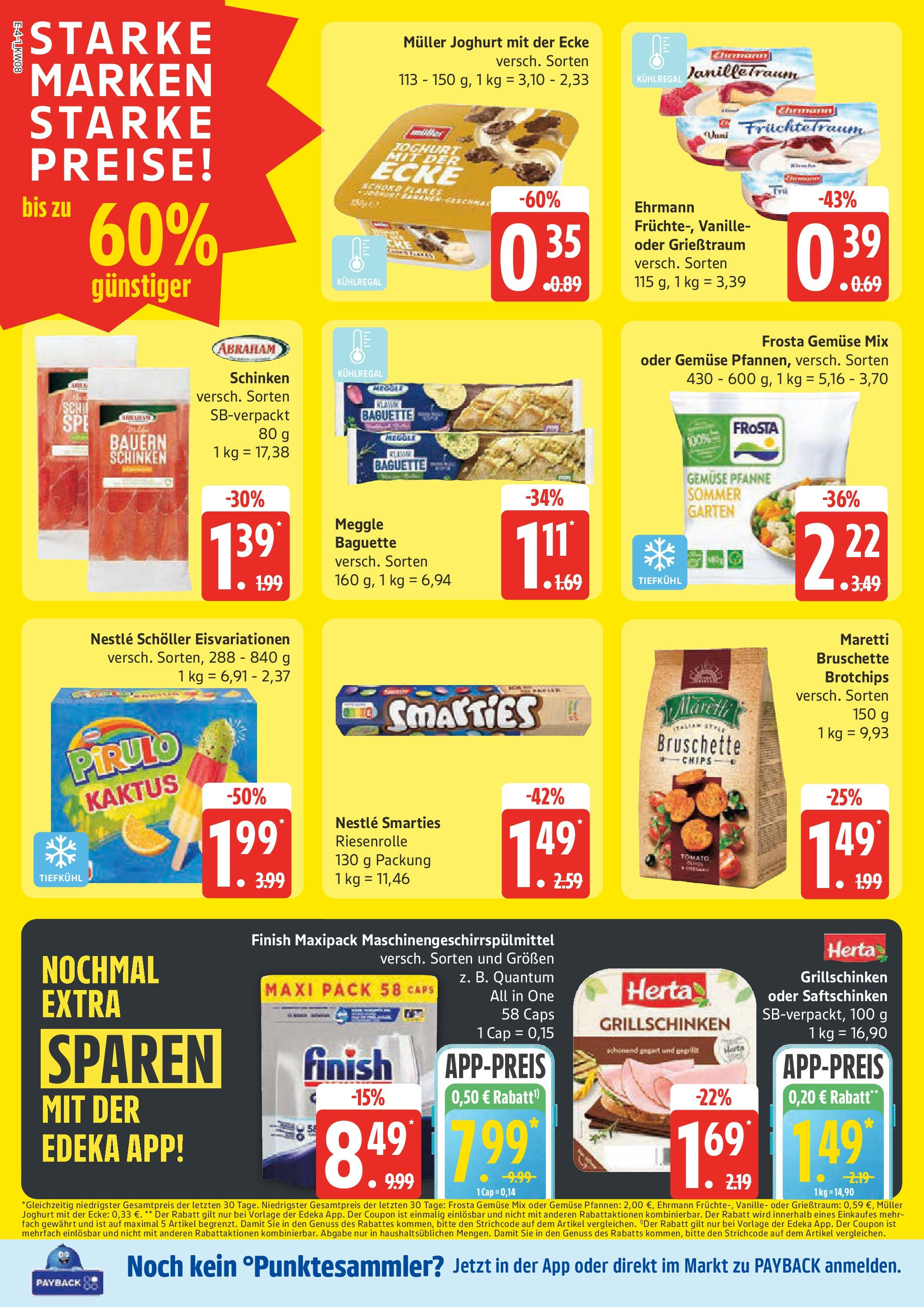 Edeka - EDEKA: Wochenangebote (ab 16.02.2025) » Angebote Online | Seite: 4 | Produkte: Joghurt, Baguette, Frosta, Chips