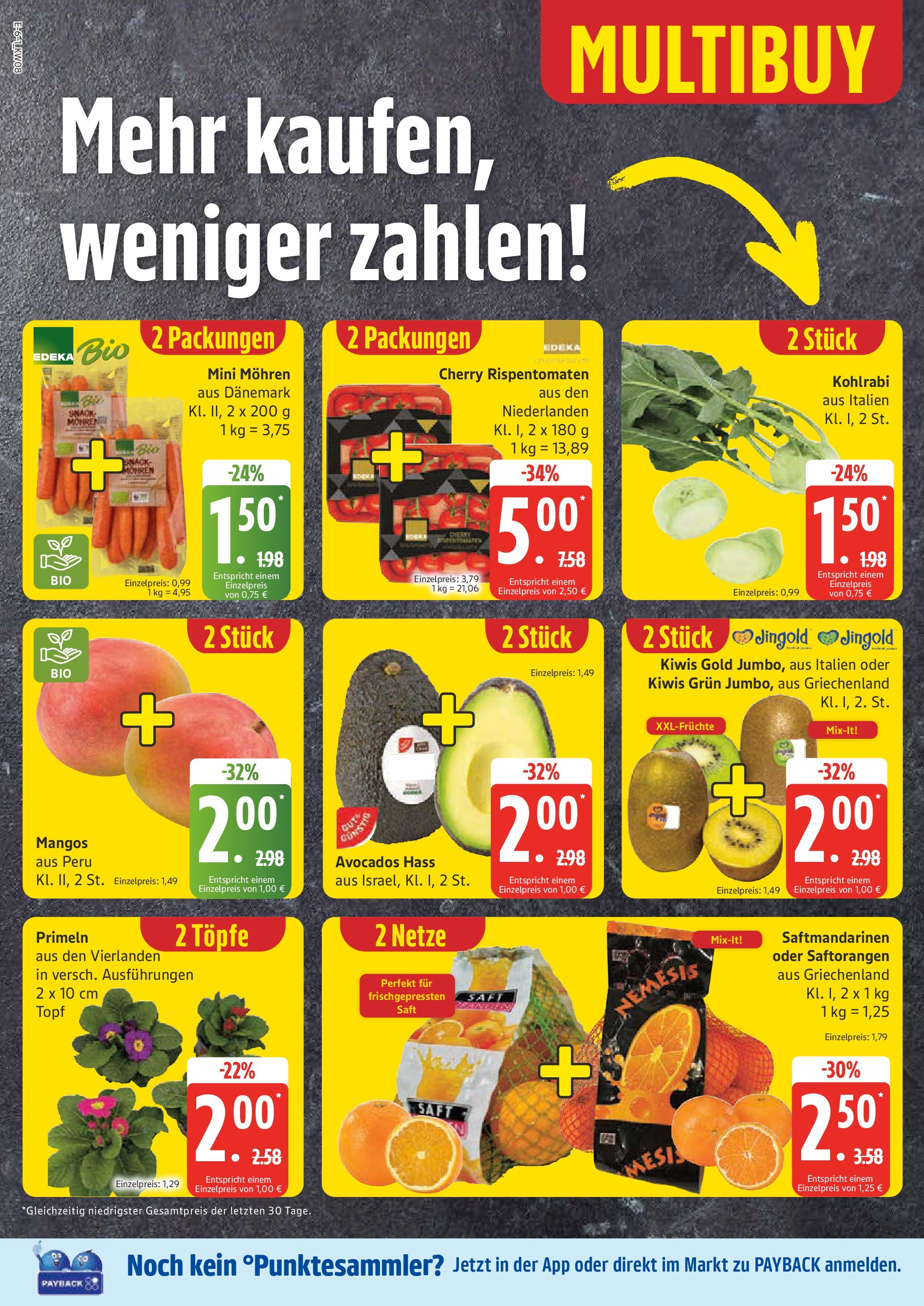 Edeka - EDEKA: Wochenangebote (ab 16.02.2025) » Angebote Online | Seite: 6 | Produkte: Kohlrabi, Mohren, Saft