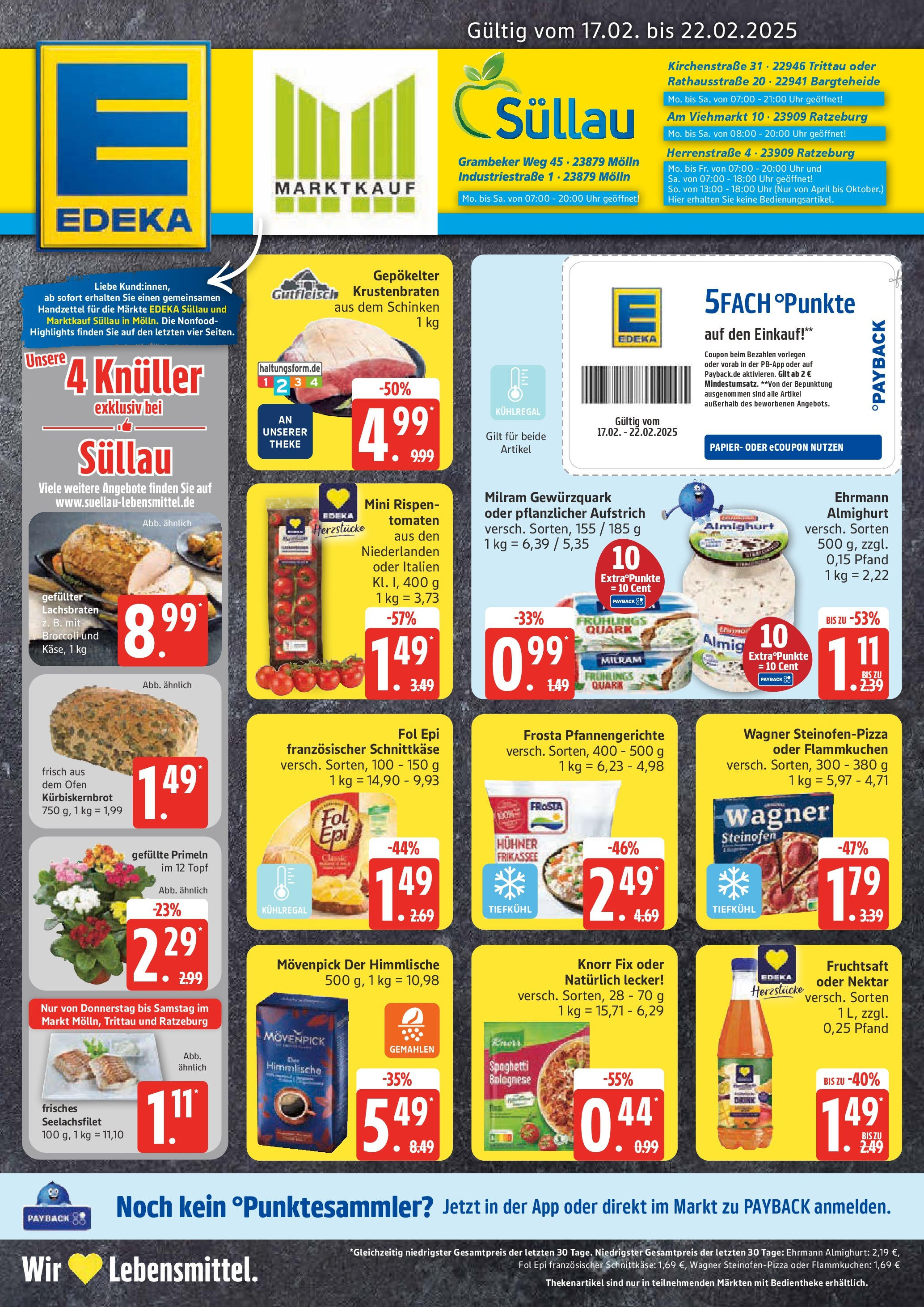 Edeka - EDEKA: Wochenangebote (ab 16.02.2025) » Angebote Online | Seite: 1 | Produkte: Tomaten, Knorr, Milram, Uhr