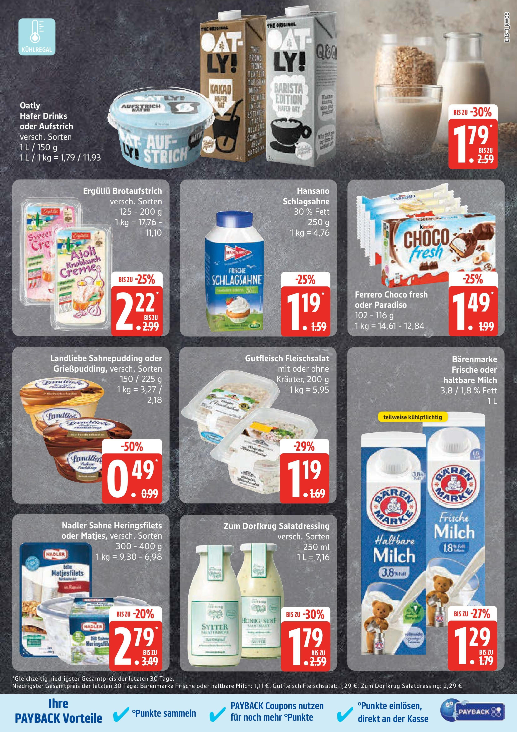 Edeka - EDEKA: Wochenangebote (ab 16.02.2025) » Angebote Online | Seite: 15 | Produkte: Schlagsahne, Haltbare milch, Oatly, Knoblauch