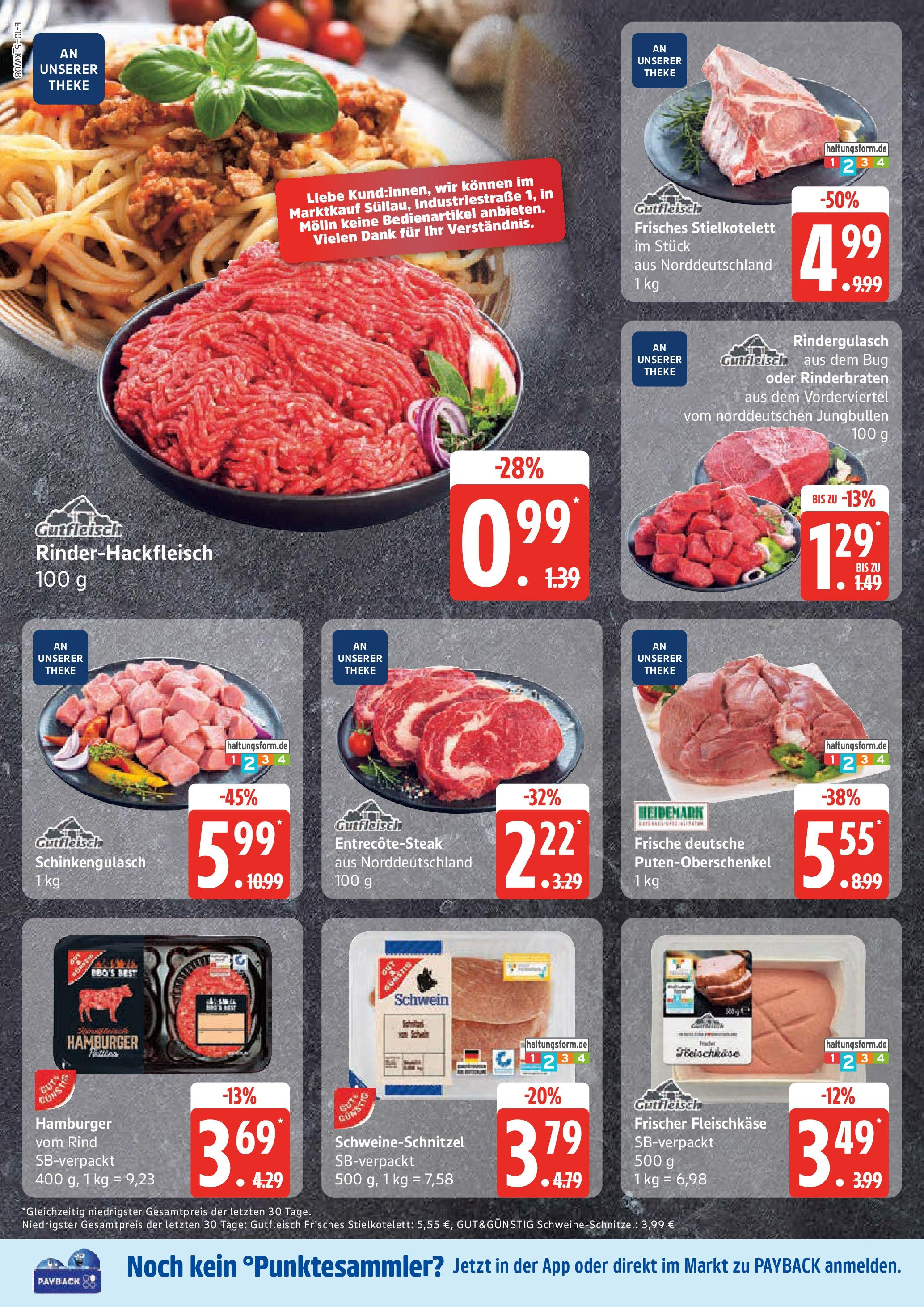 Edeka - EDEKA: Wochenangebote (ab 16.02.2025) » Angebote Online | Seite: 10 | Produkte: Rinderbraten, Rindergulasch, Theke