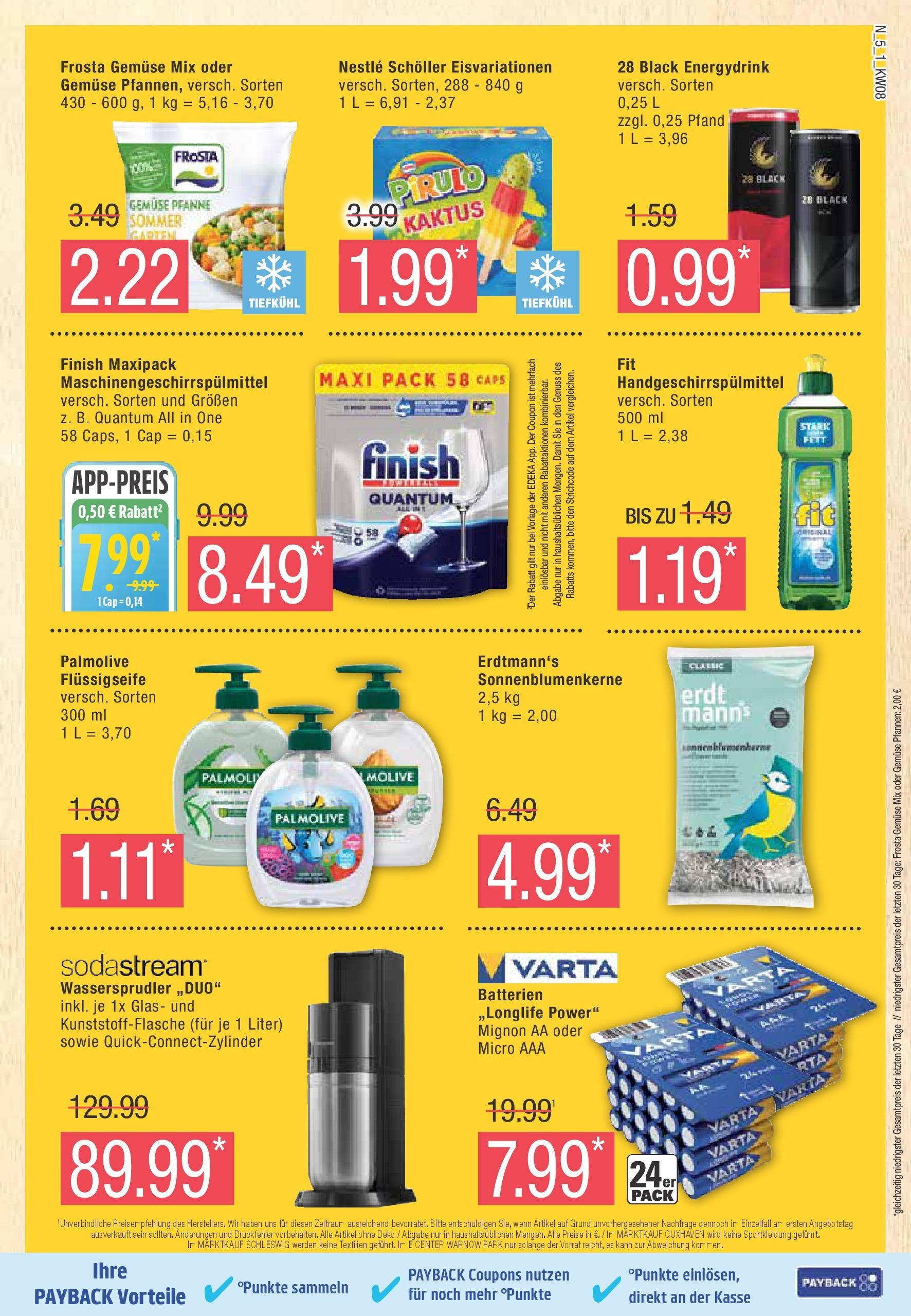 Edeka - EDEKA: Wochenangebote (ab 16.02.2025) » Angebote Online | Seite: 5 | Produkte: Batterien, Finish, Frosta, Gemüse