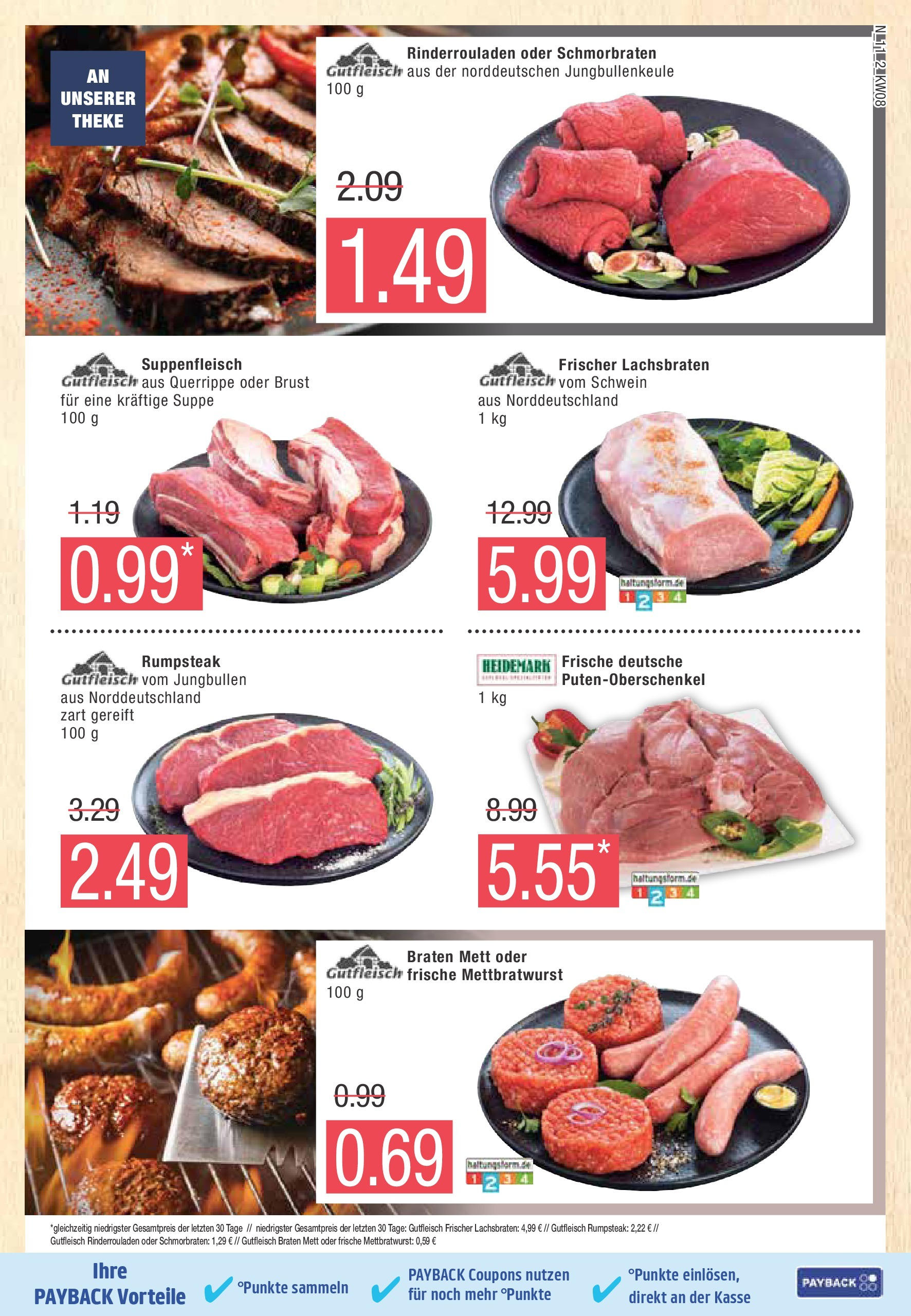 Edeka - EDEKA: Wochenangebote (ab 16.02.2025) » Angebote Online | Seite: 11 | Produkte: Rinderrouladen, Rumpsteak, Theke, Suppenfleisch