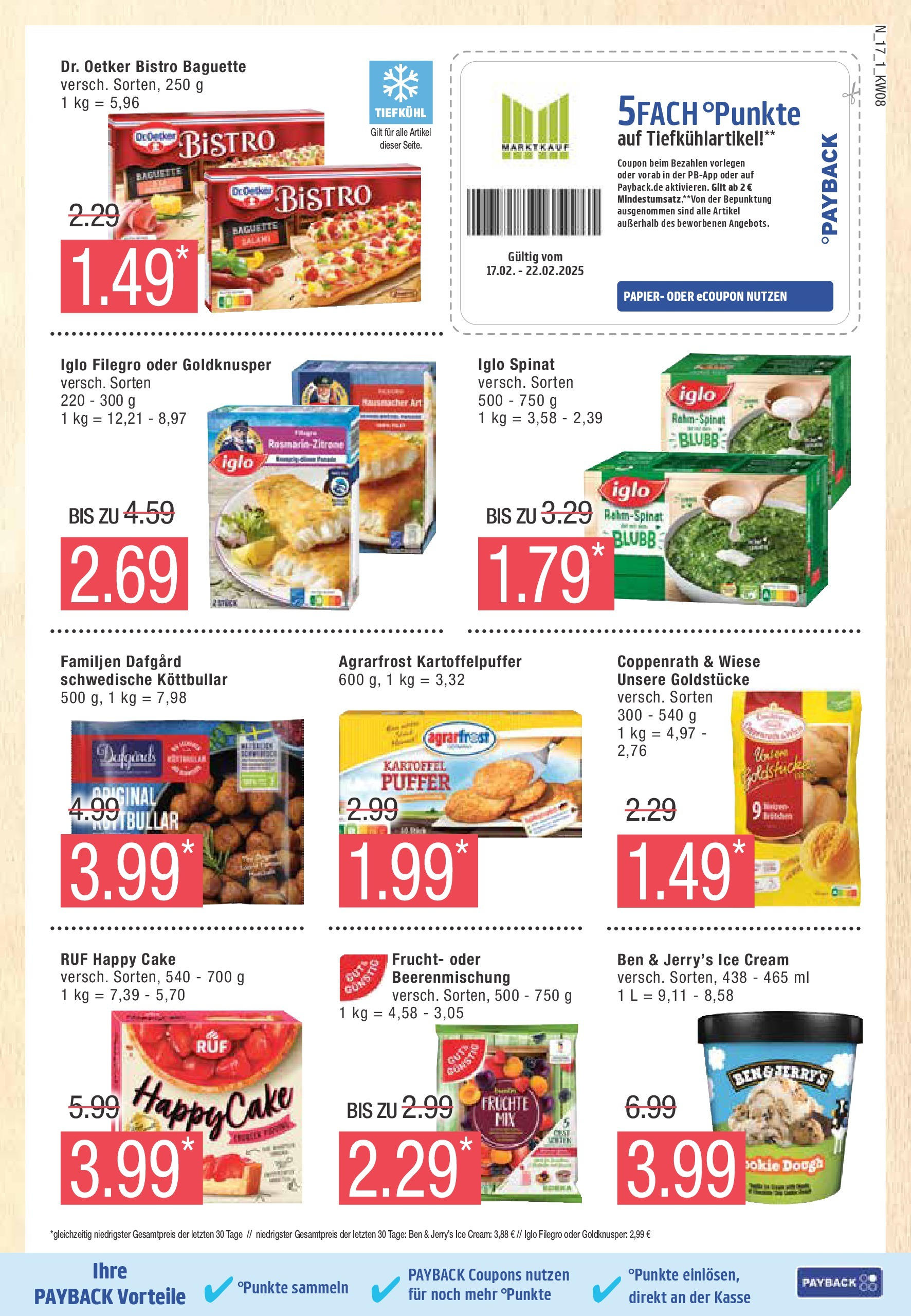 Edeka - EDEKA: Wochenangebote (ab 16.02.2025) » Angebote Online | Seite: 17 | Produkte: Iglo, Baguette, Ben & Jerry's, Salami