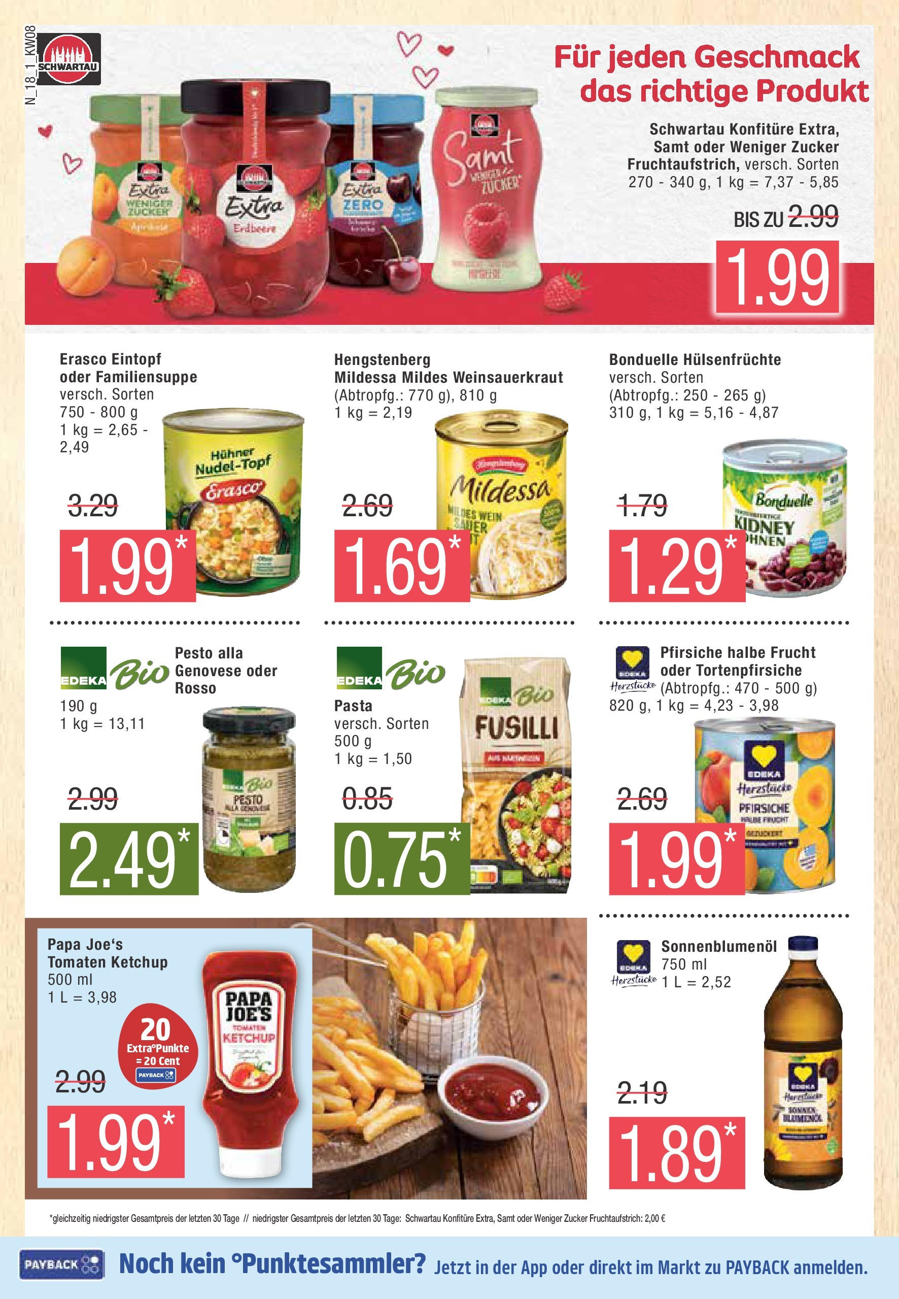 Edeka - EDEKA: Wochenangebote (ab 16.02.2025) » Angebote Online | Seite: 18 | Produkte: Sonnenblumenol, Tomaten, Erasco, Ketchup