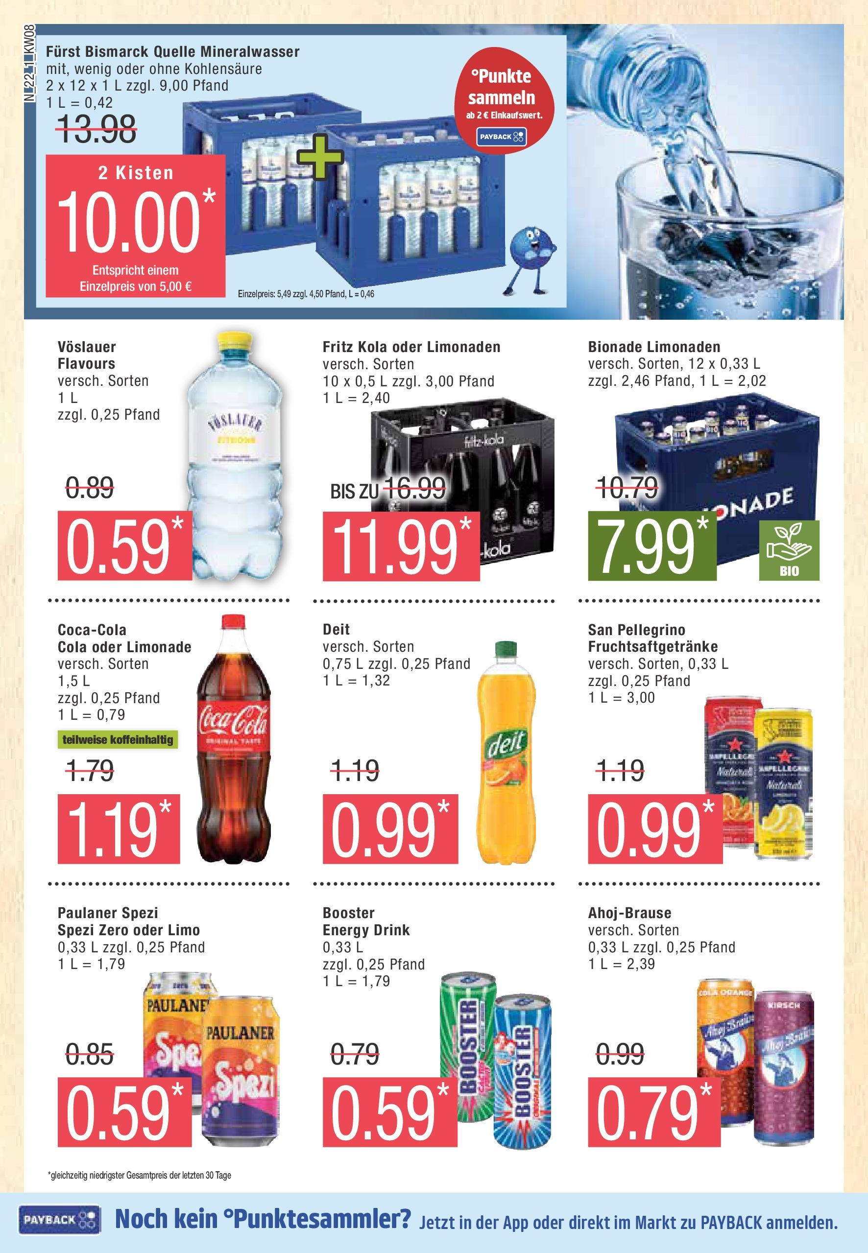 Edeka - EDEKA: Wochenangebote (ab 16.02.2025) » Angebote Online | Seite: 22 | Produkte: Paulaner spezi, Fritz kola, Bionade, Mineralwasser