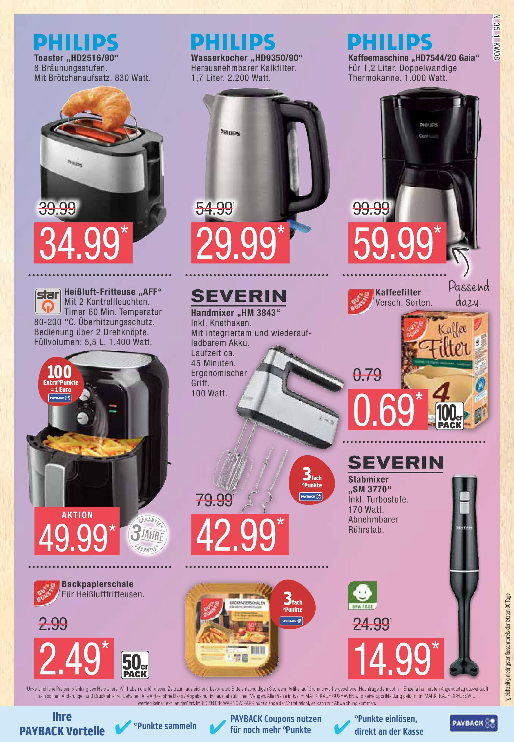 Edeka - EDEKA: Wochenangebote (ab 16.02.2025) » Angebote Online | Seite: 35 | Produkte: Kaffeemaschine, Wasserkocher, Handmixer, Stabmixer