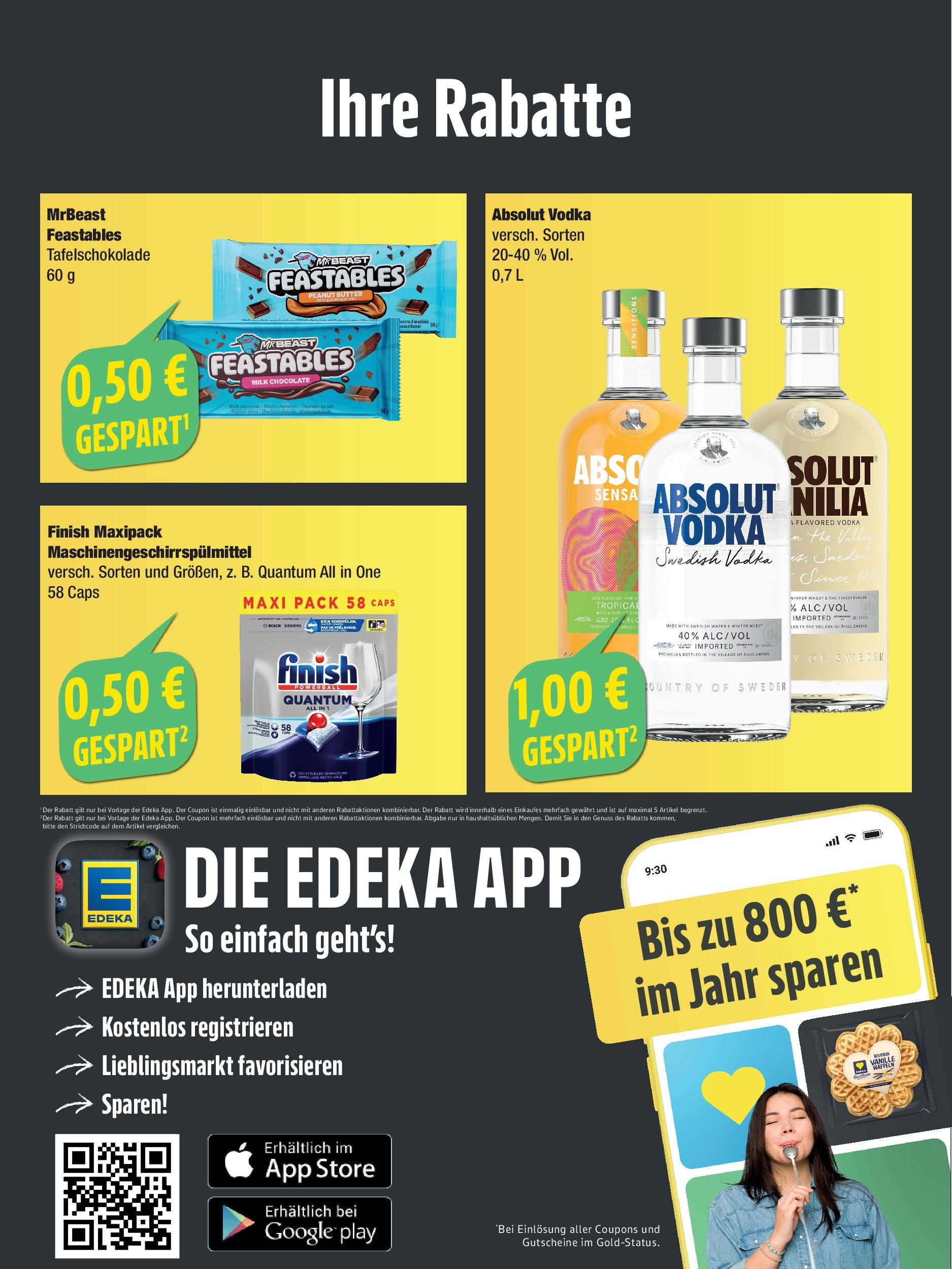 Edeka - EDEKA: Wochenangebote (ab 16.02.2025) » Angebote Online | Seite: 4 | Produkte: Siemens, Butter, Finish, Vodka