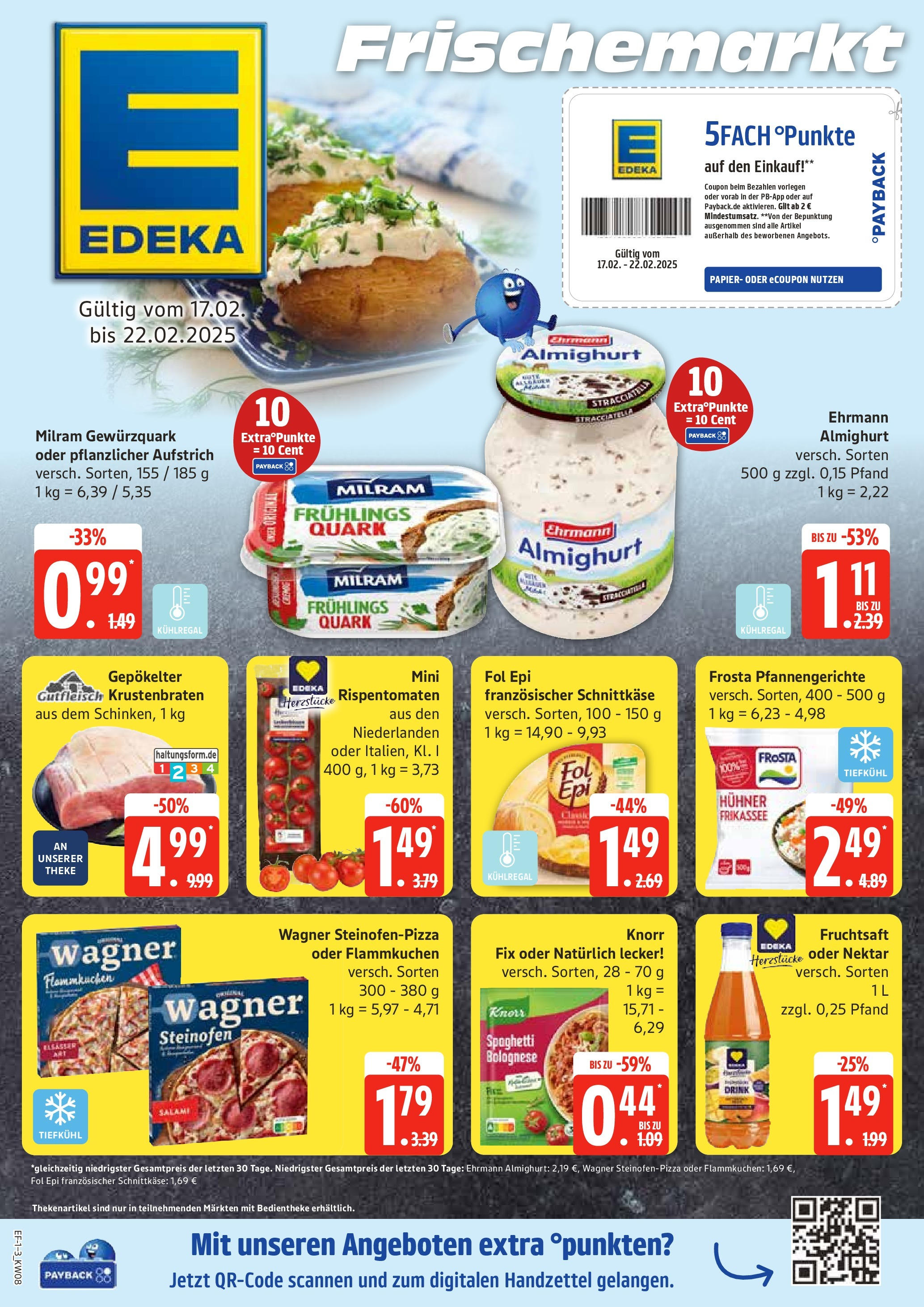 Edeka - EDEKA: Wochenangebote (ab 16.02.2025) » Angebote Online | Seite: 1 | Produkte: Ehrmann almighurt, Krustenbraten, Knorr, Frosta