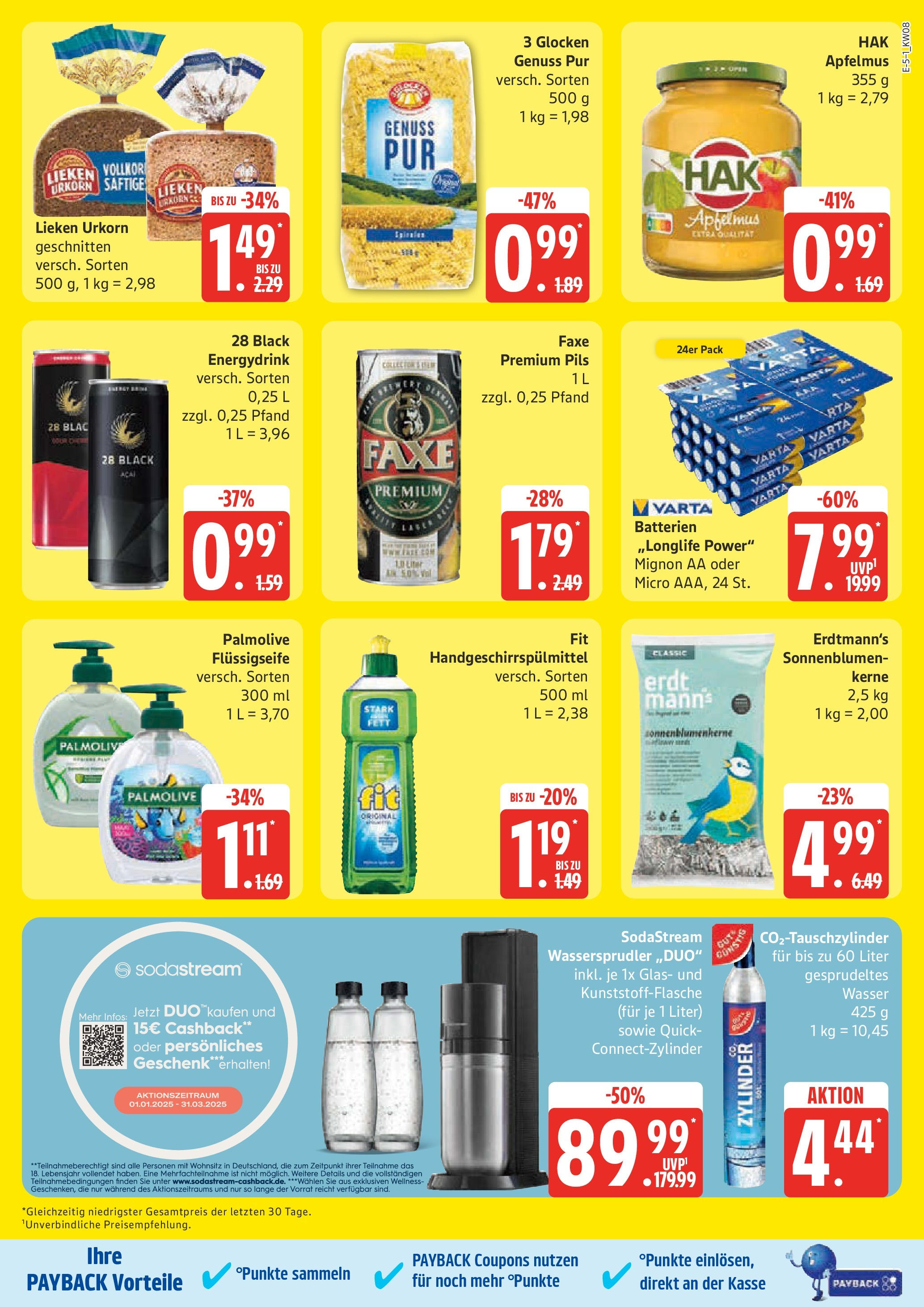 Edeka - EDEKA: Wochenangebote (ab 16.02.2025) » Angebote Online | Seite: 5 | Produkte: Batterien, Pils, Wasser, Sodastream