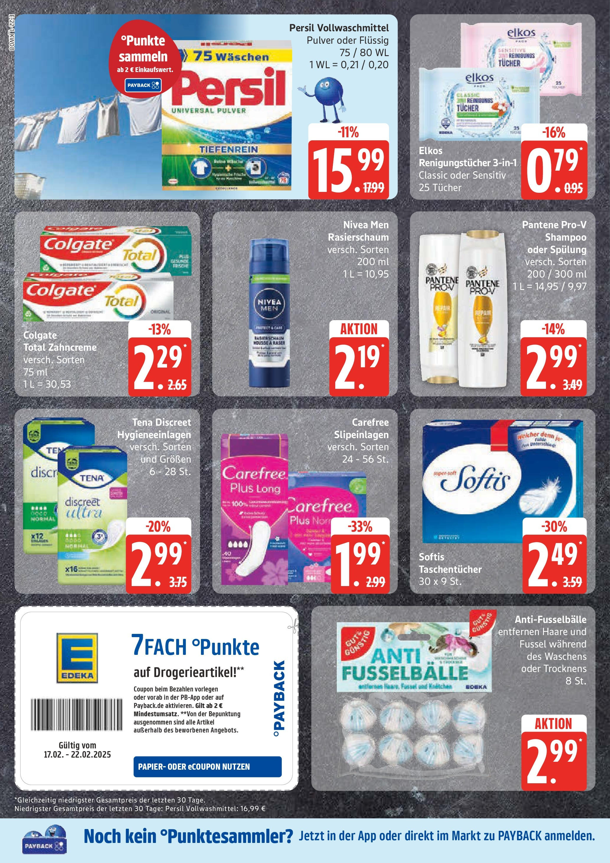 Edeka - EDEKA: Wochenangebote (ab 16.02.2025) » Angebote Online | Seite: 22 | Produkte: Shampoo, Spülung, Rasierschaum, Persil