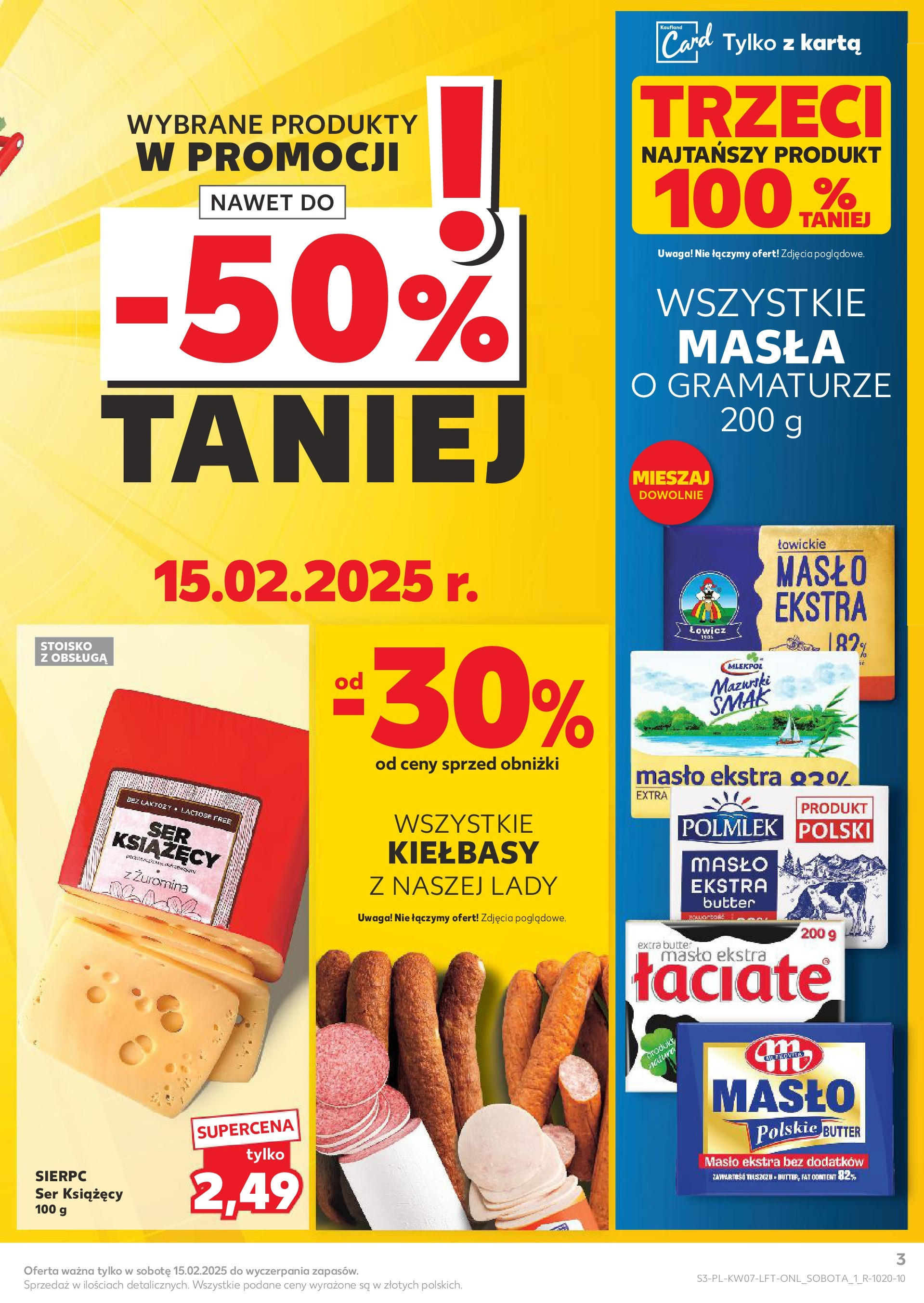 Kaufland gazetka od 13.02.2025 - od jutra PDF | Strona: 3 | Produkty: Karta, Bez laktozy, Masło, Ser