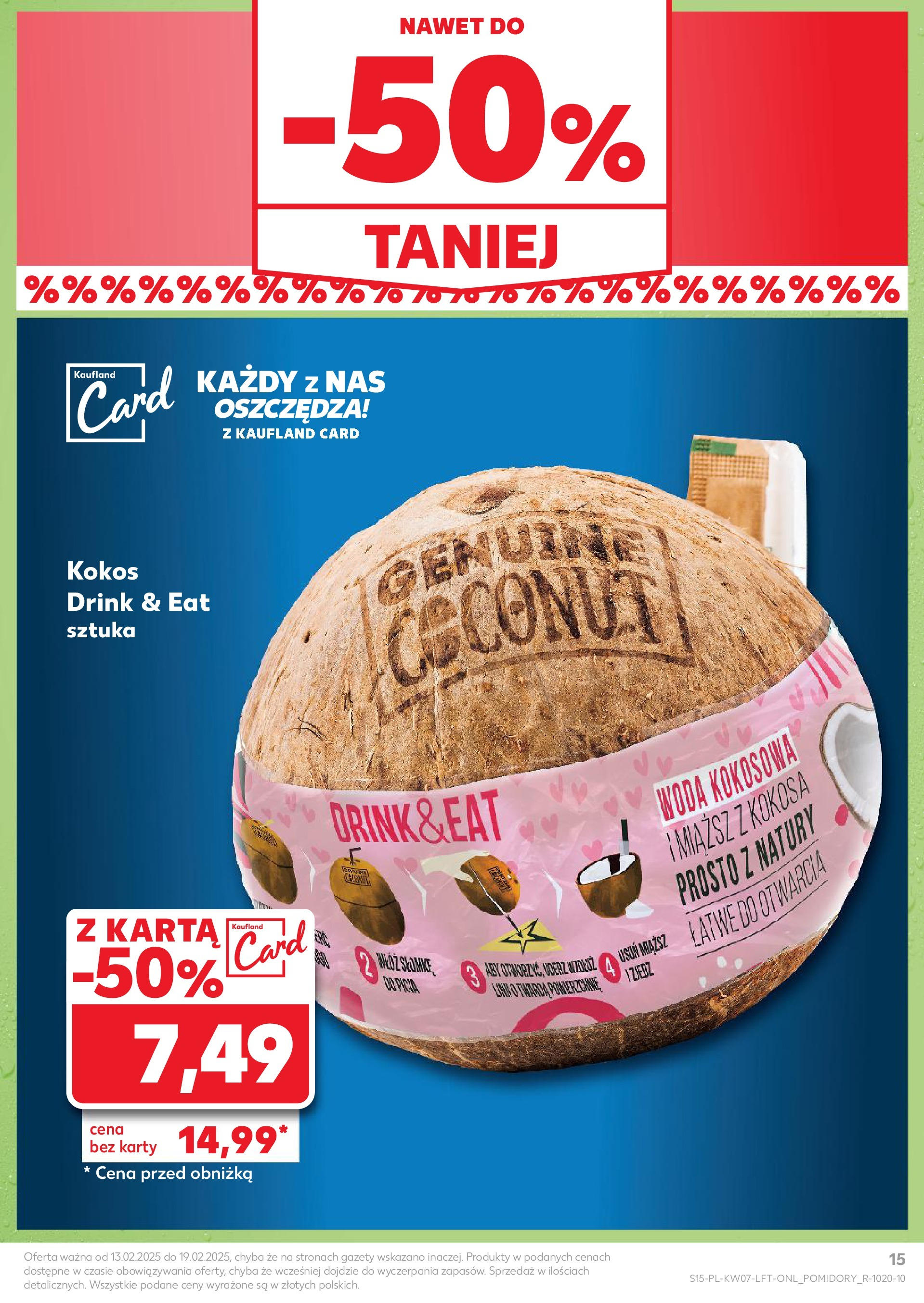 Kaufland gazetka od 13.02.2025 - od jutra PDF | Strona: 15 | Produkty: Mango, Winogrona, Pomarańcze, Banany