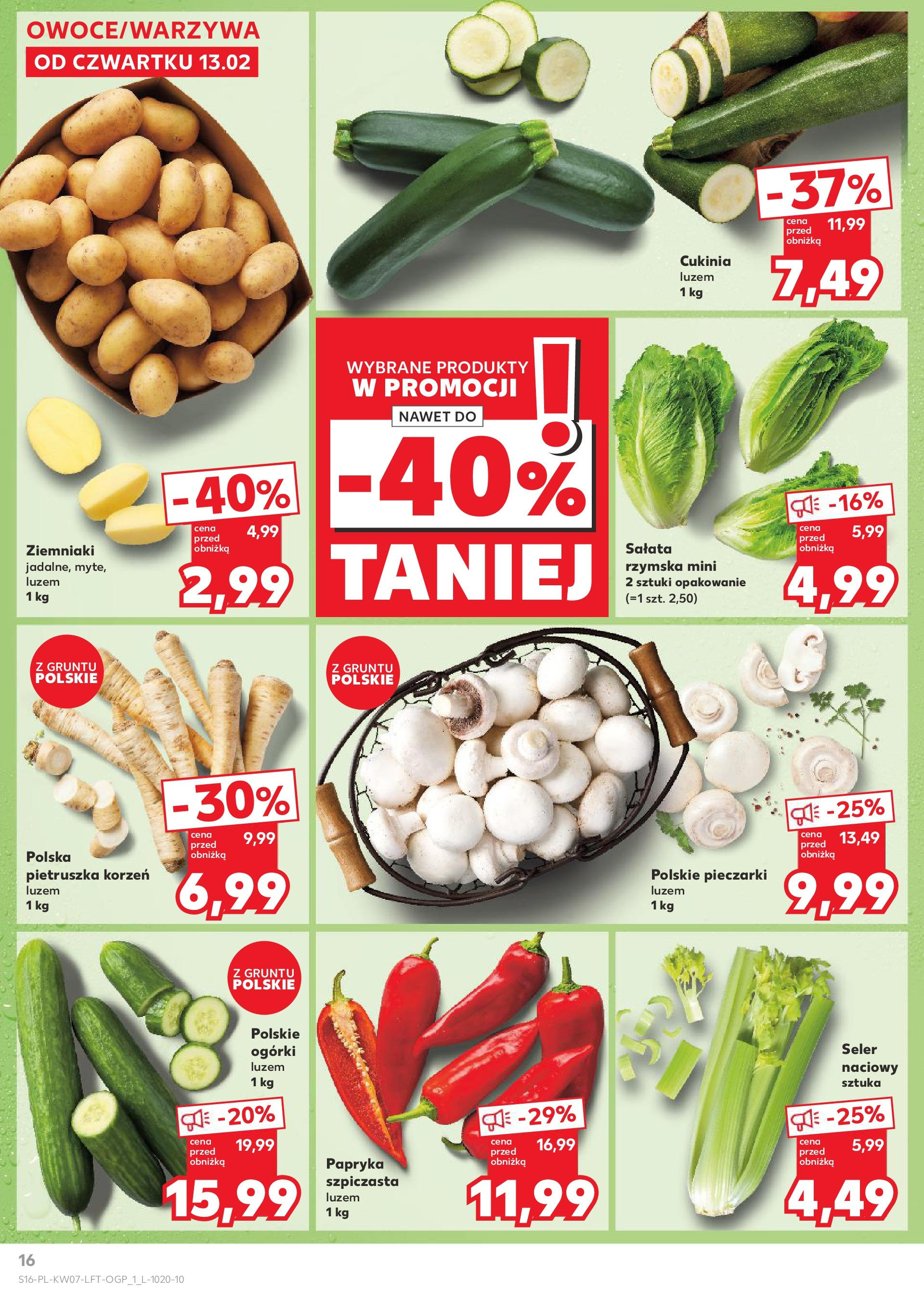 Kaufland gazetka od 13.02.2025 - od jutra PDF | Strona: 16 | Produkty: Kapusta, Boczek wieprzowy, Boczek