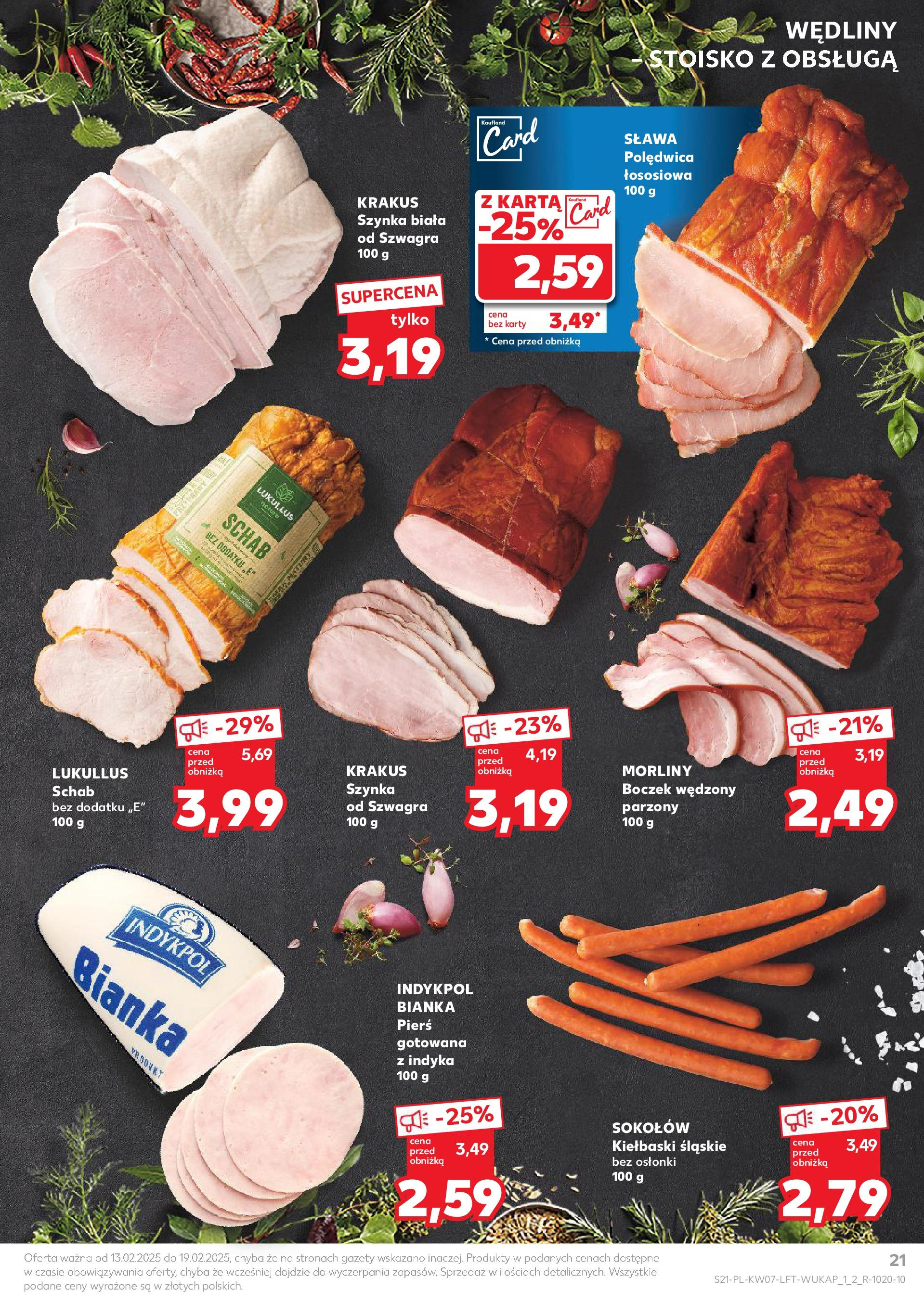 Kaufland gazetka od 13.02.2025 - od jutra PDF | Strona: 21 | Produkty: Karta, Sałatka