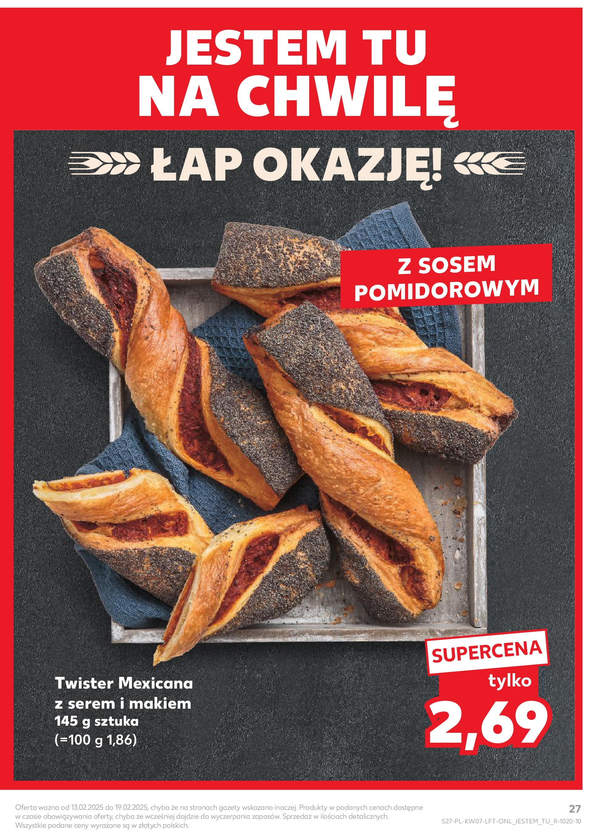 Kaufland gazetka od 13.02.2025 - od jutra PDF | Strona: 27 | Produkty: Karta, Chleb tostowy, Chleb żytni, Babeczki