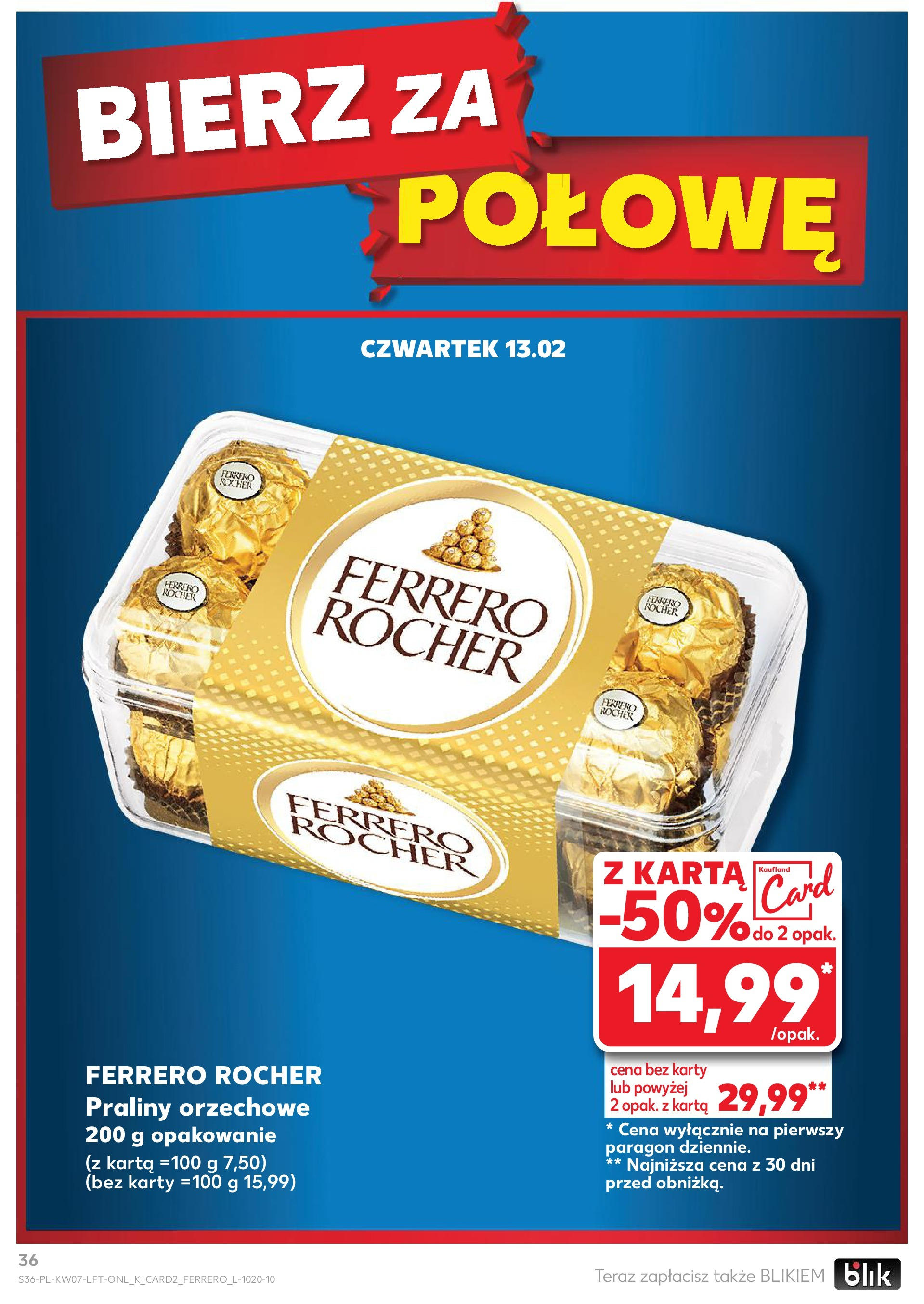 Kaufland gazetka od 13.02.2025 - od jutra PDF | Strona: 36 | Produkty: Karta, Krewetki, Owoce, Owoce morza