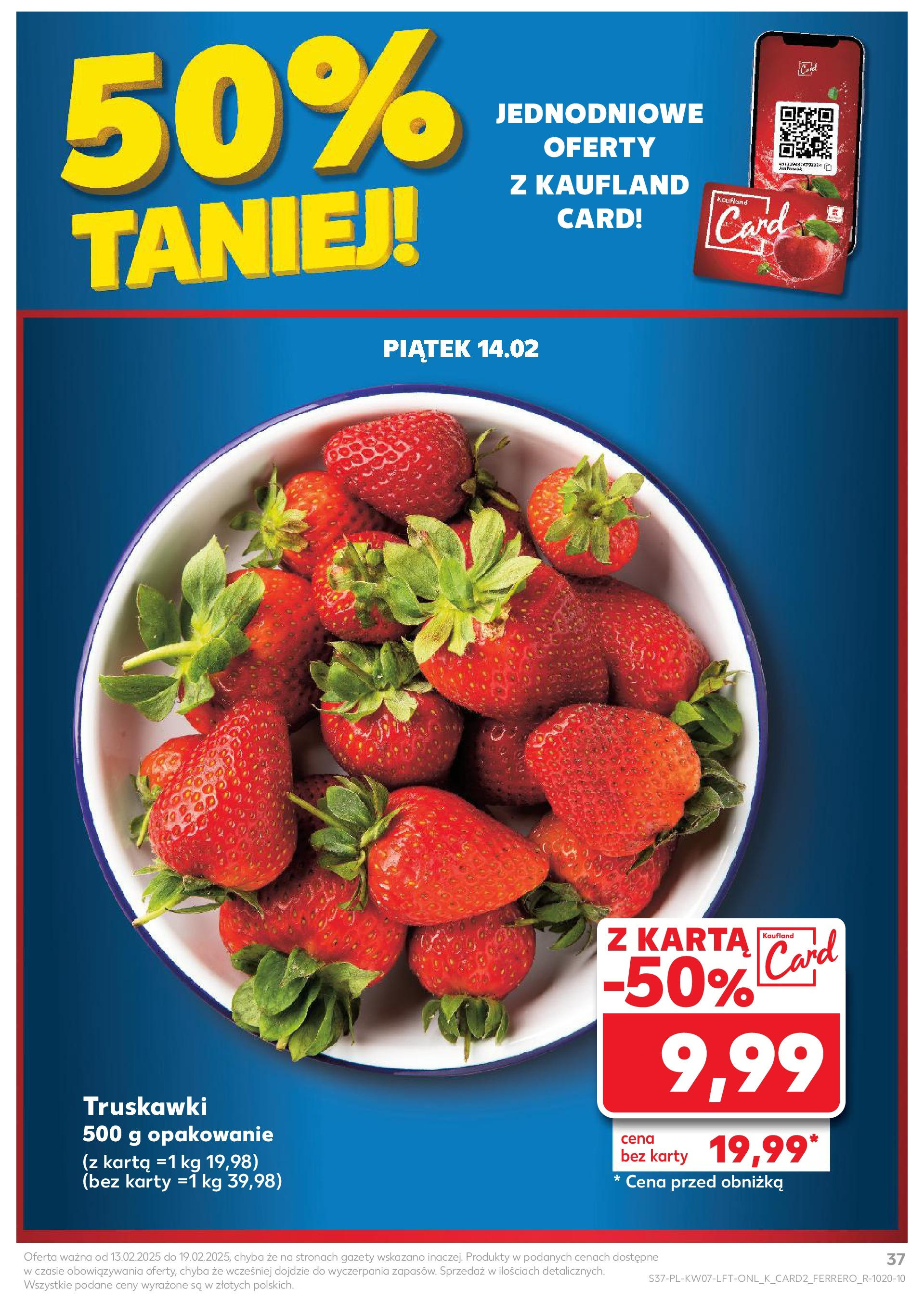 Kaufland gazetka od 13.02.2025 - od jutra PDF | Strona: 37 | Produkty: Karta, Wieprzowina